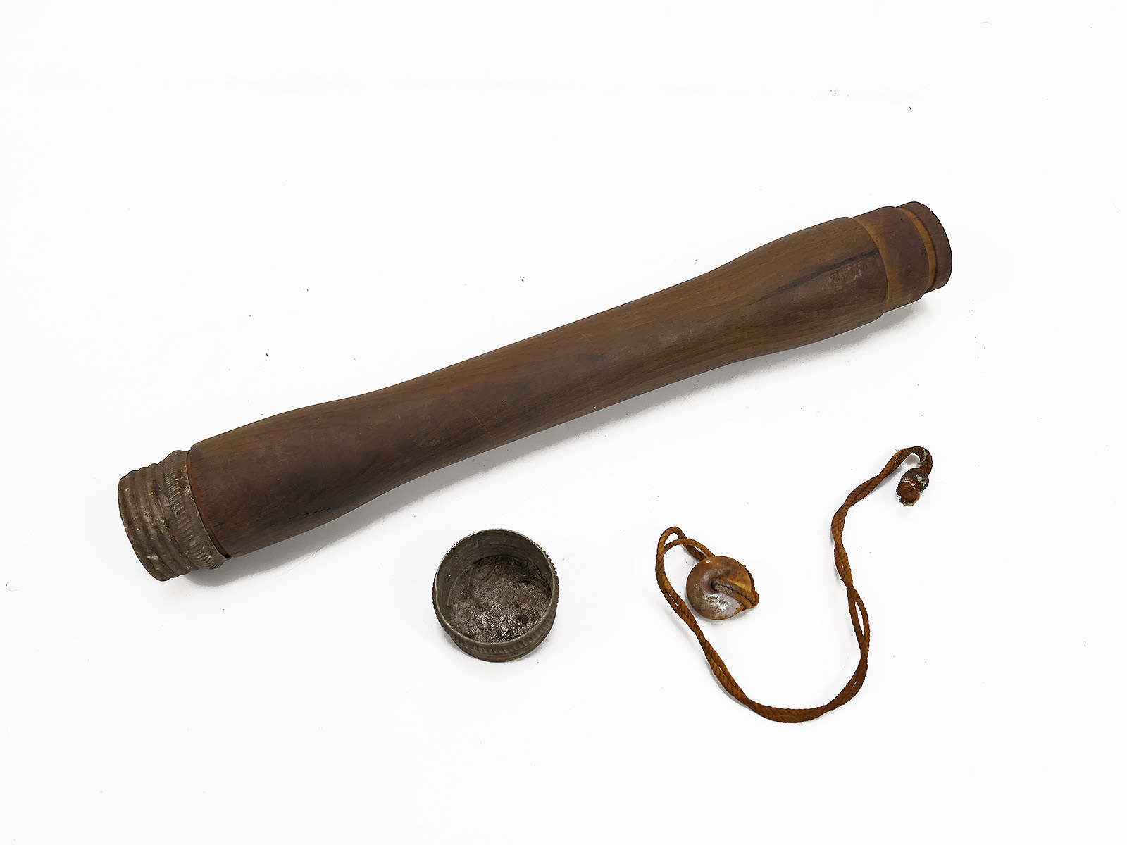 #1 Wehrmacht Ersatzteile Deko M24 Stielhandgranate Stiel Kappe Abzugsschnur Abzugsperle Restauration