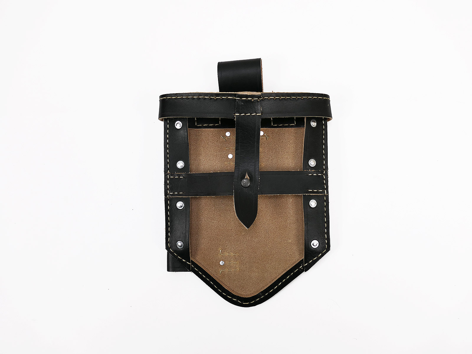 WW2 Wehrmacht Klappspatentasche 1.Modell Spatentasche Klappspaten Schwarz