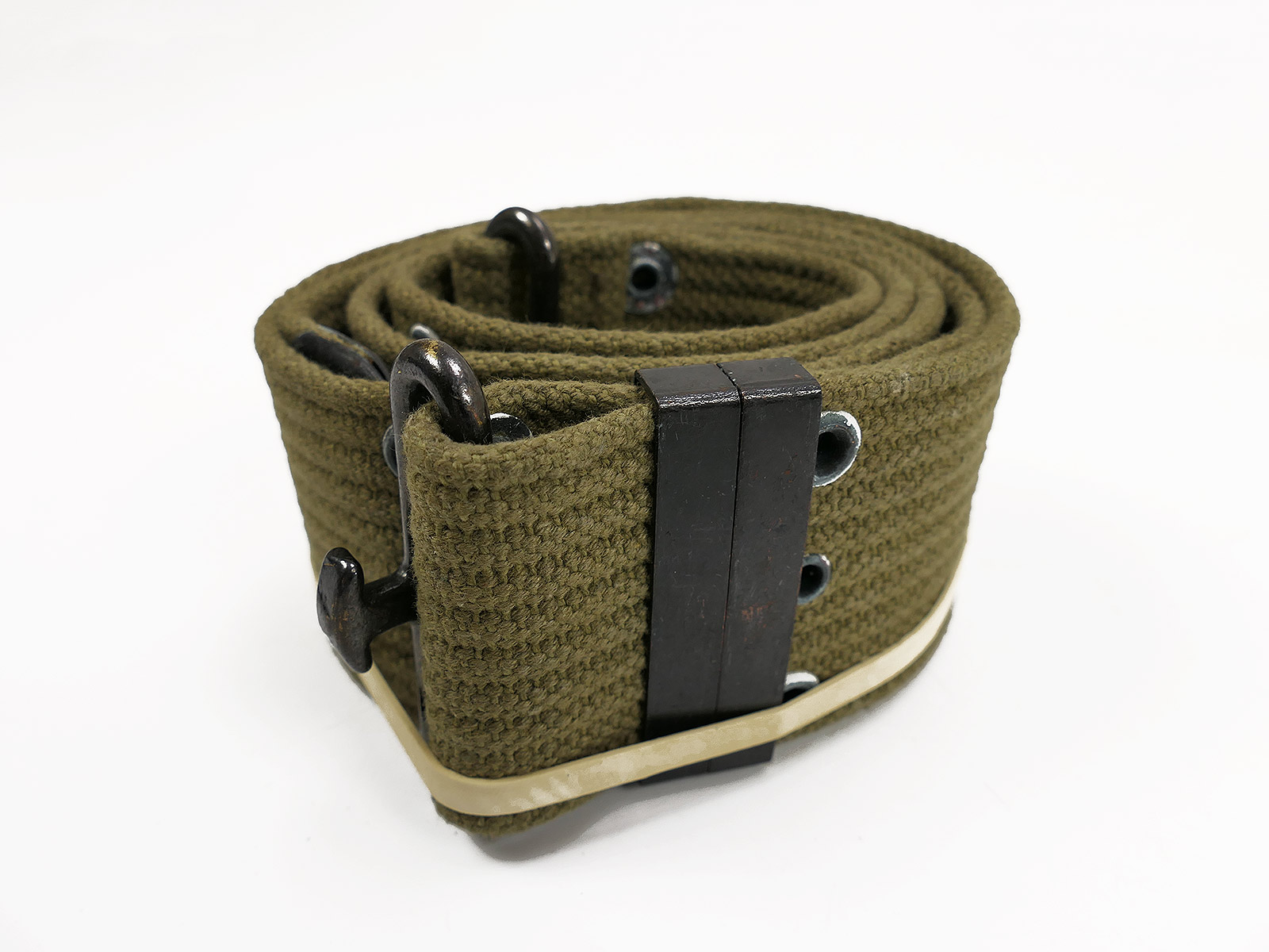 DEPOT #3 Original US ARMY WW2 M-1936 Pistol Belt Lochkoppel Koppel R.M.C.O. 1941