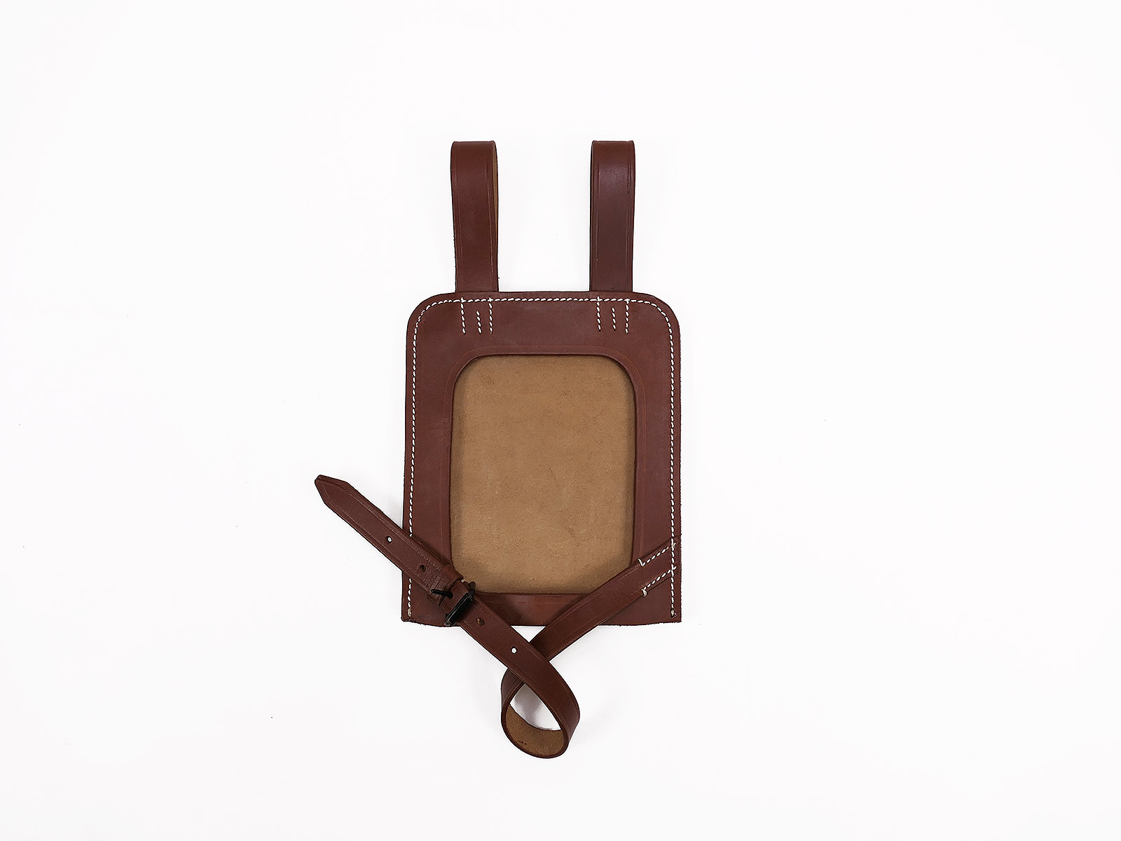 WW2 Luftwaffe Spaten Tasche Feldspaten Leder Spatentasche braun/natur