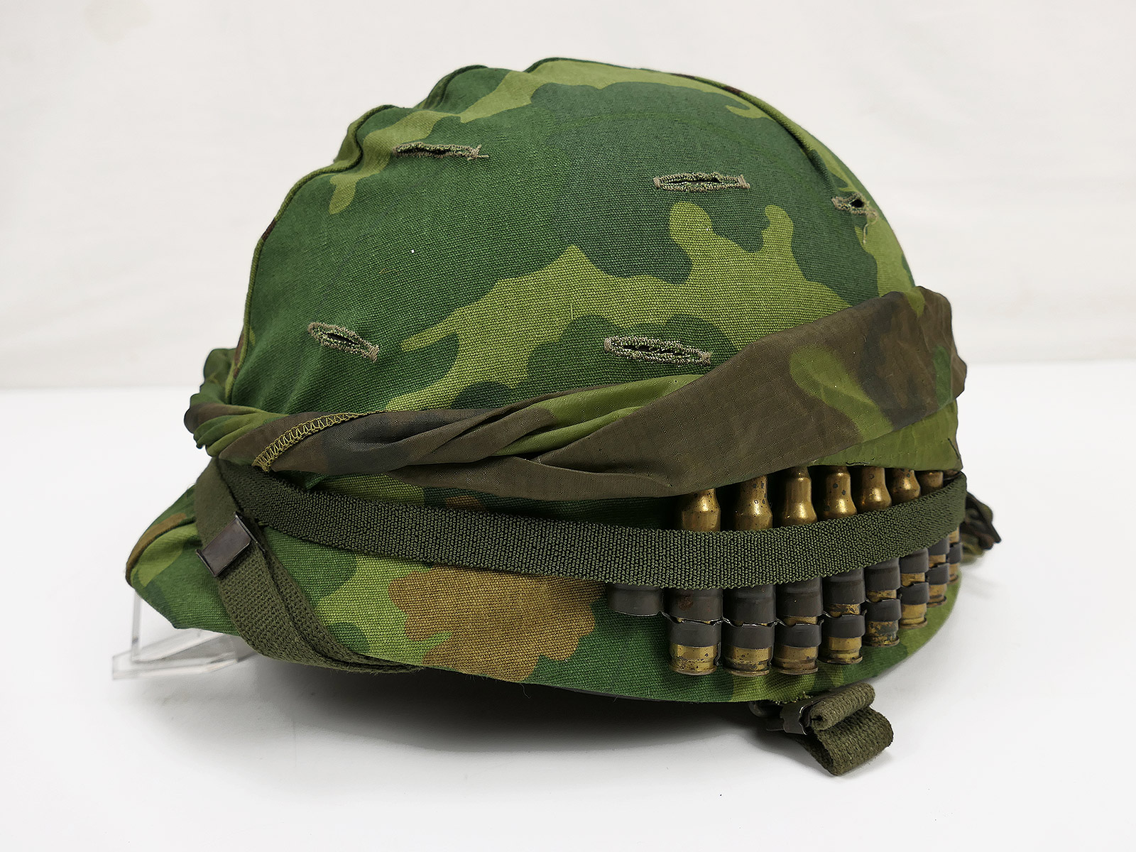 #3 US ARMY M1 Stahlhelm Vietnam / Korea mit Mitchell Helmbezug 1969 und Zubehör NAM