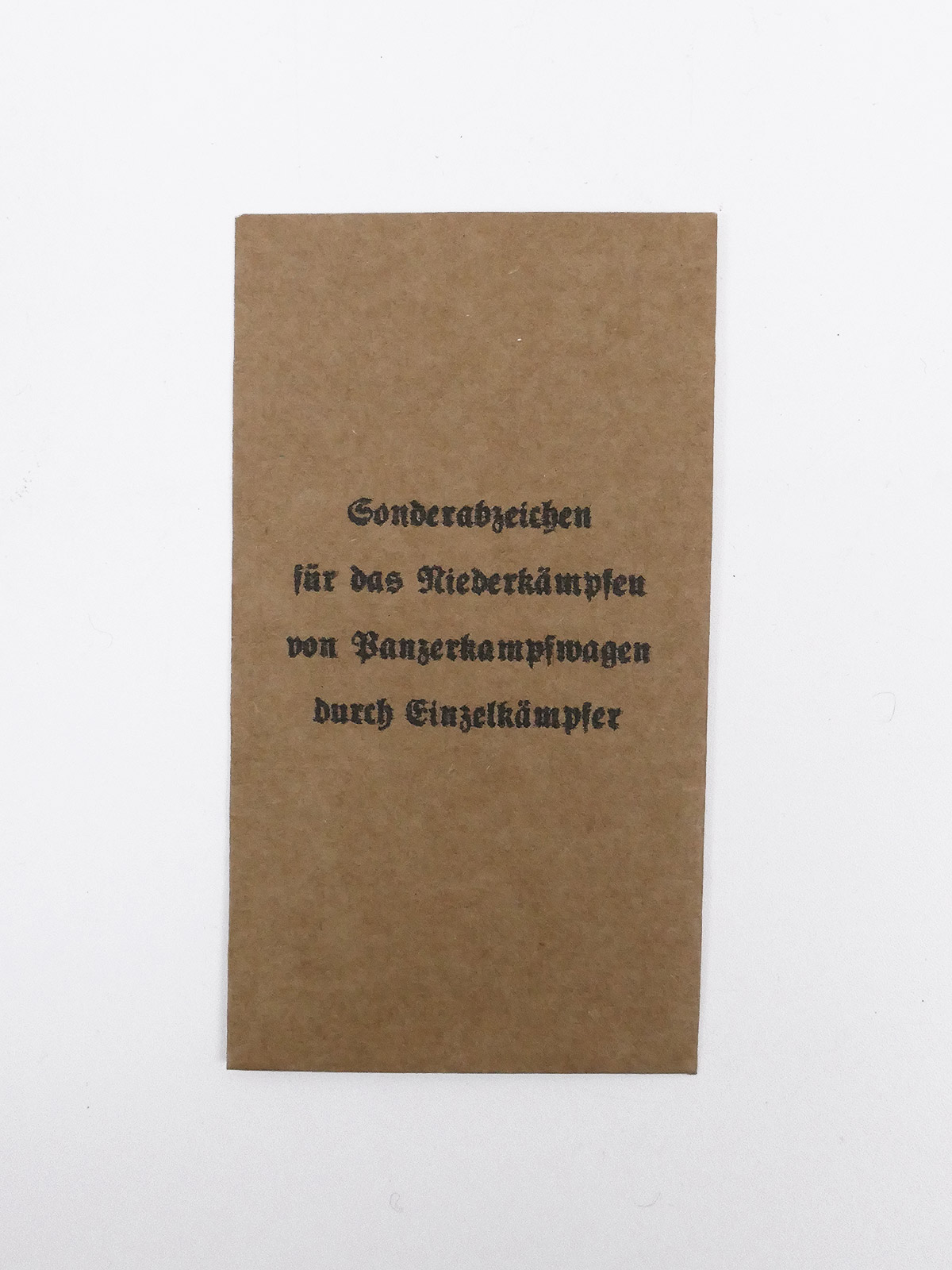 P1078683 Verleihungstüte für Orden + Auszeichnungen - Sonderabzeichen für das Niederkämpfen von Panzern
