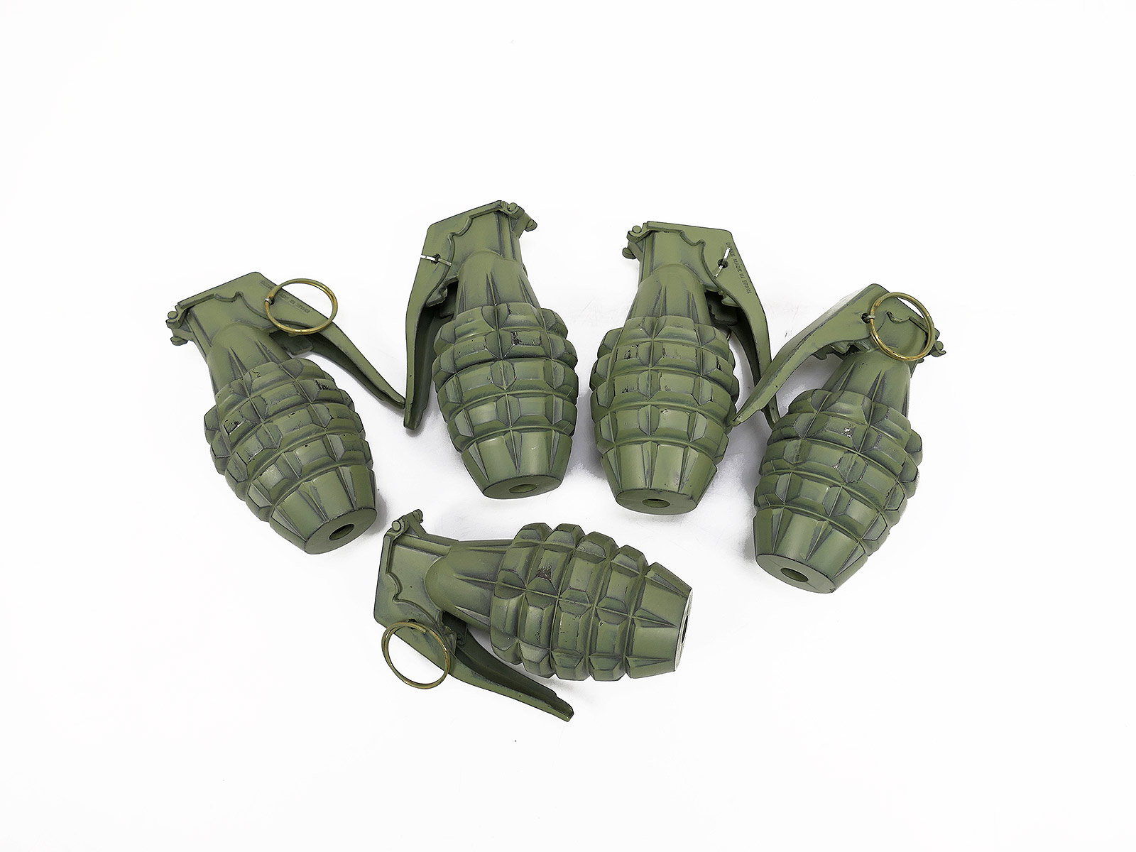 1x Stück DENIX Modell US ARMY MK2 Grenade Pineapple Ananas Splitter Handgranate Metall Granate