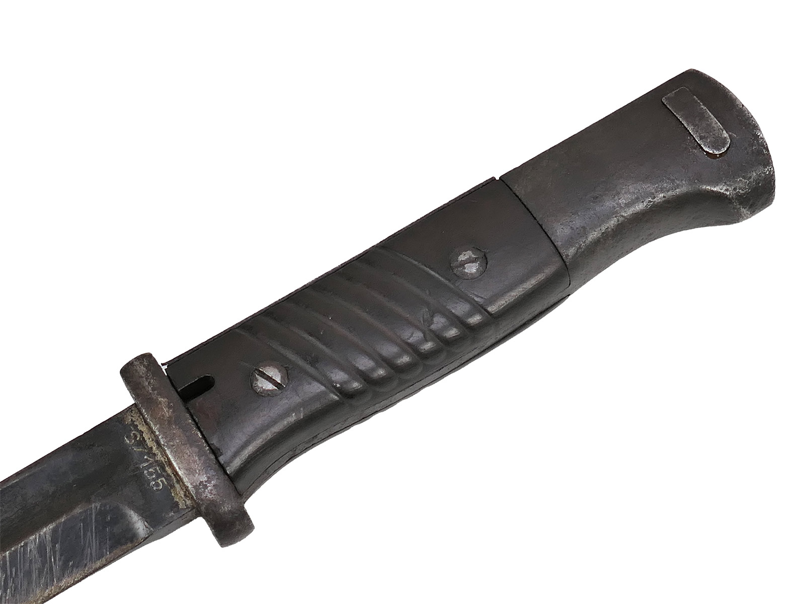 Wehrmacht Bajonett M84/98 K98 / Seitengewehr S/155 mit Koppelschuh BATTLE WORN