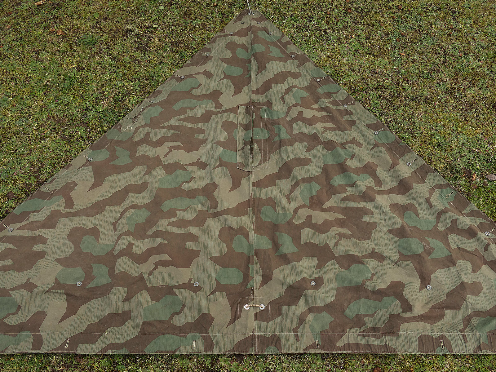 Wehrmacht Original Zeltplane M31 splittertarn Zeltbahn Tarnzeltbahn COLLECTION BATTLE WORN
