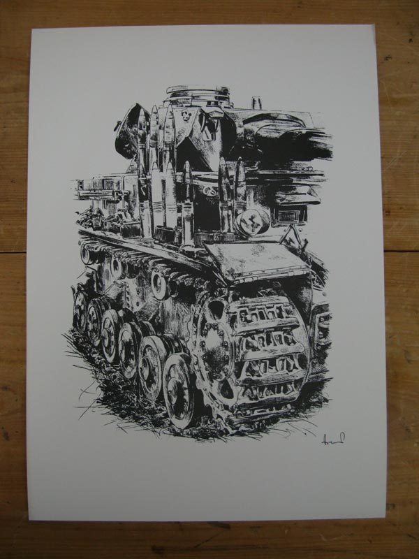 WH Kunstdruck Panzerkampfwagen