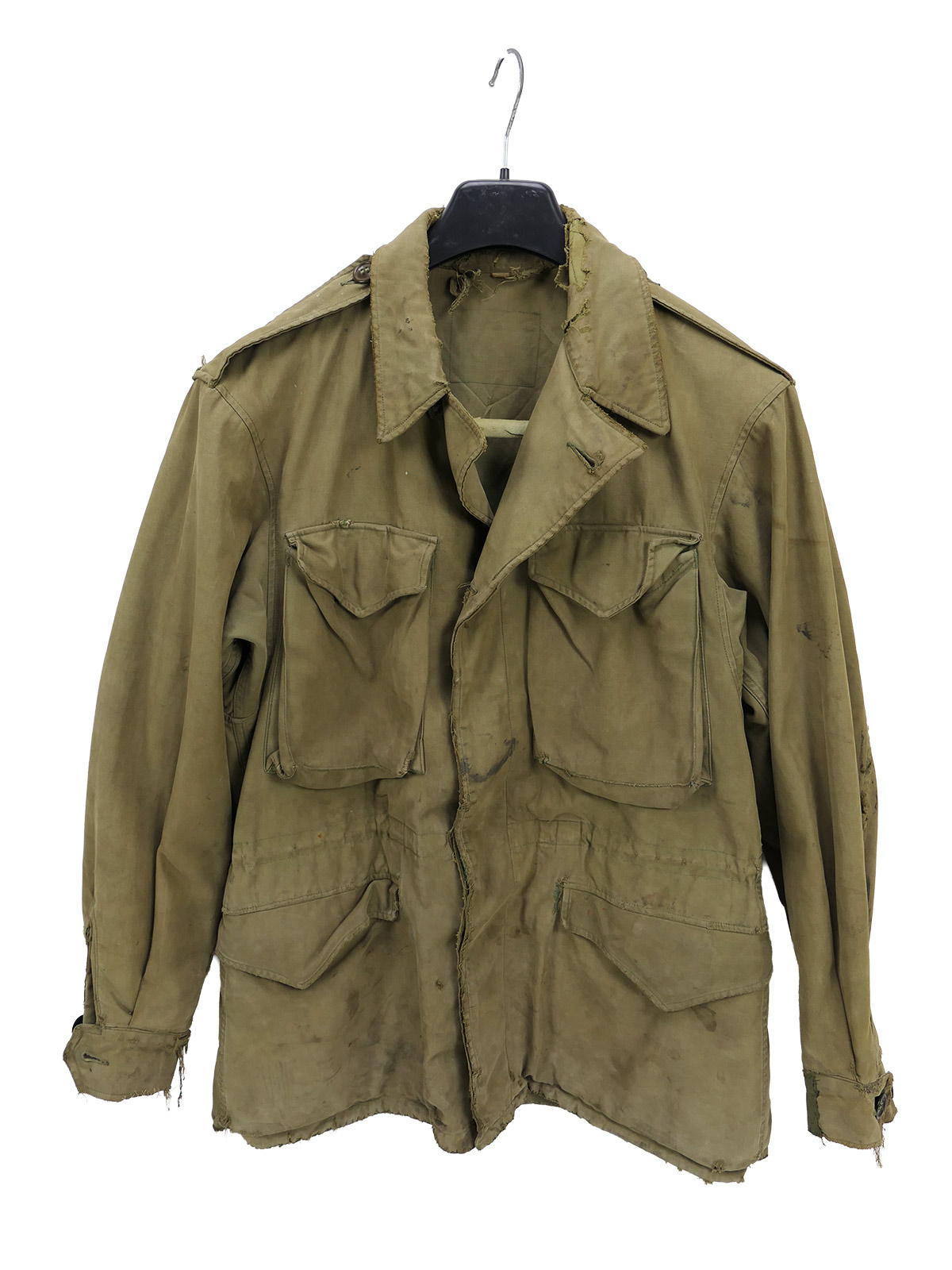 Original US Army WW2 M-1943 Field Jacket Feldjacke M-43 Gr.36R BATTLE WORN