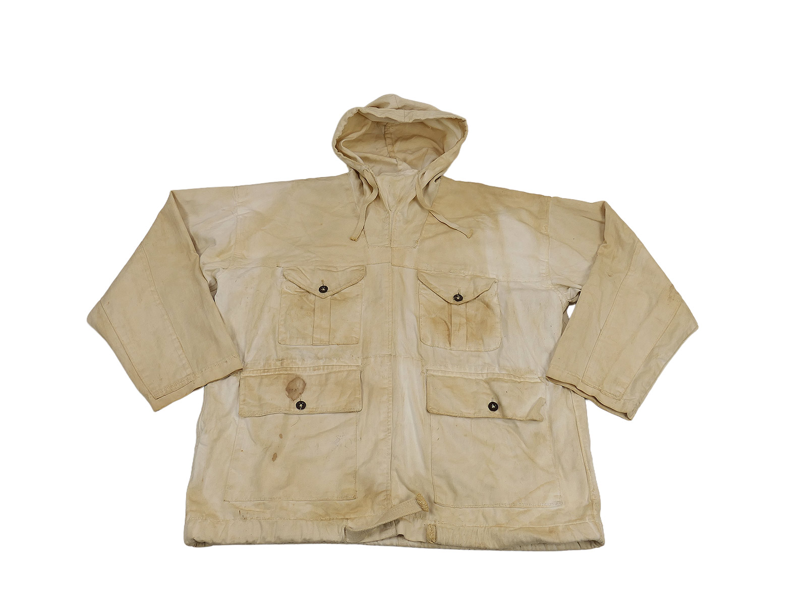 Original GB / US WW2 Suit Snow Smock 1942 Winter Schlupfjacke ARDENNEN Gr. 3 Collection BATTLE WORN