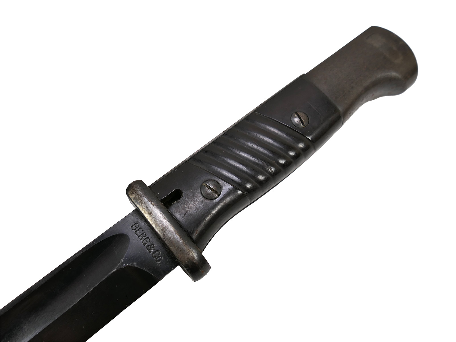 Wehrmacht Bajonett M84/98 Berg & Co 1938 Karabiner K98 / Seitengewehr mit Scheide BATTLE WORN