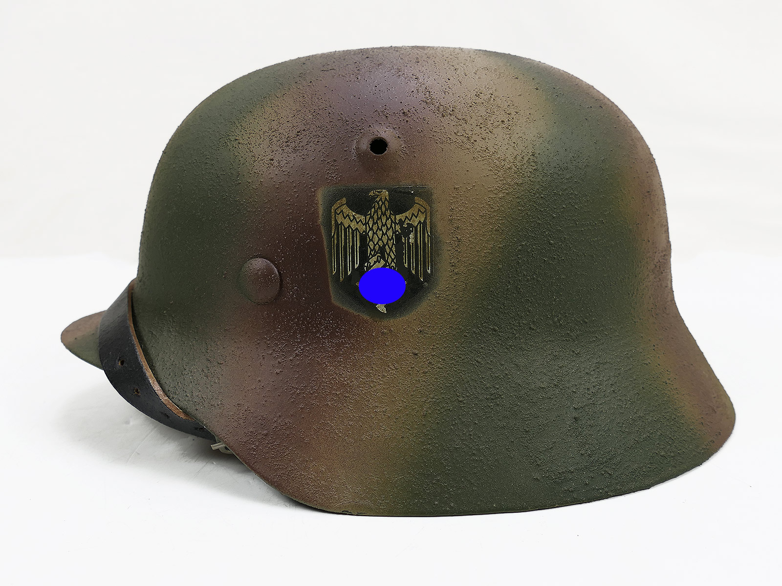 #94 Wehrmacht WESTFRONT NORMANDIE camouflage Stahlhelm M35 M40 Rauhtarn Tarnhelm Gr.57/58