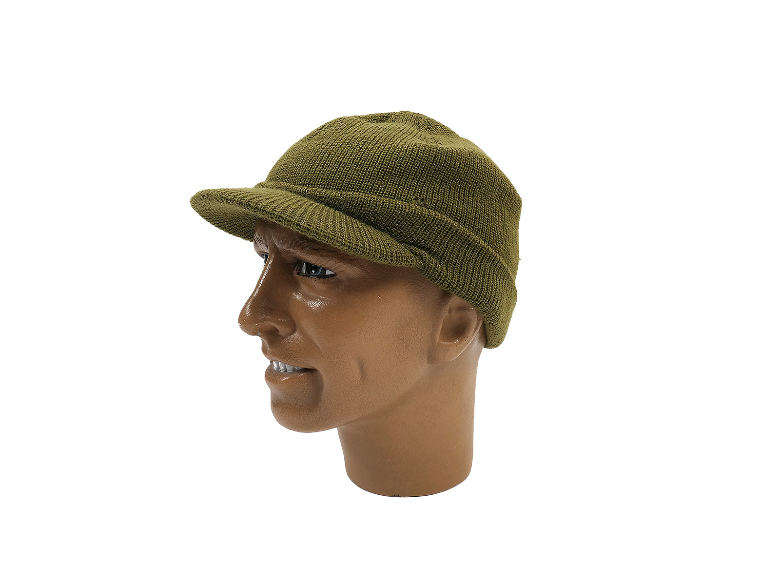 #2/ US ARMY WW2 Jeep Cap Cap Wool Knit M-1941 Medium (Repro) / COLLECTION BATTLE WORN 