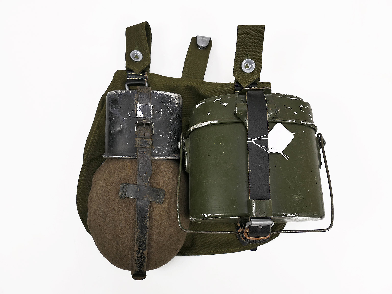 Set Wehrmacht Brotbeutel Kochgeschirr Essgeschirr Riemen Feldflasche 