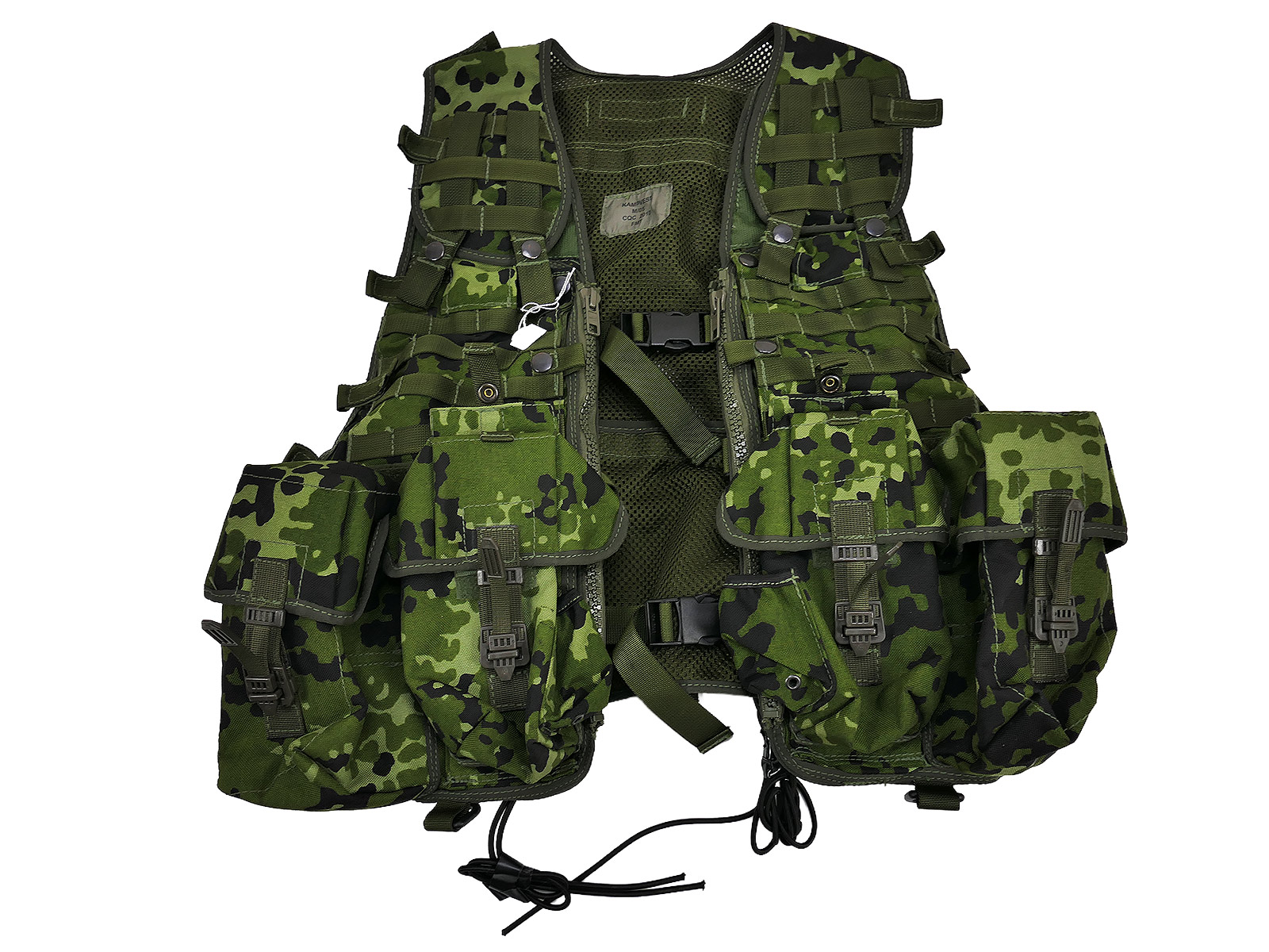 TOP #F Dänische CQC Kampfmittelweste M/05 Kampvest Vest Weste Dänemark Grün-/ Flecktarn