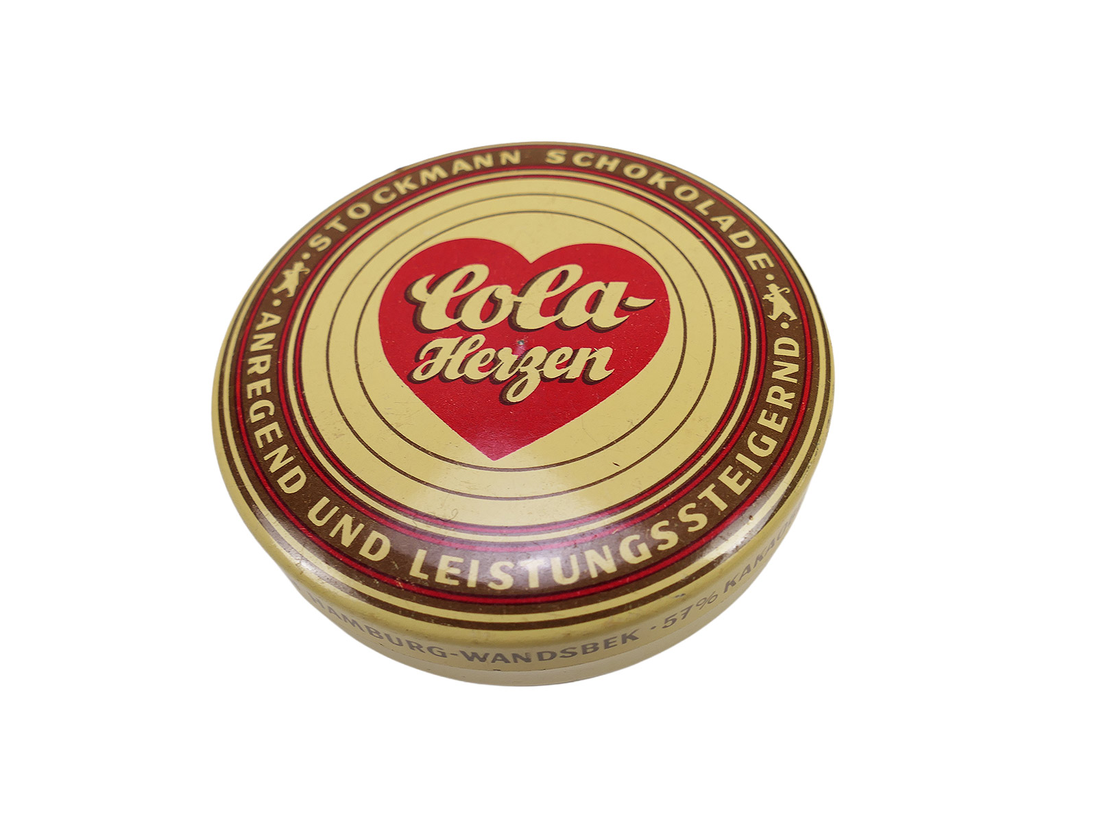 Stockmann Schokolade Dose COLA HERZEN / Fliegerschokolade - COLLECTION BATTLE WORN - 