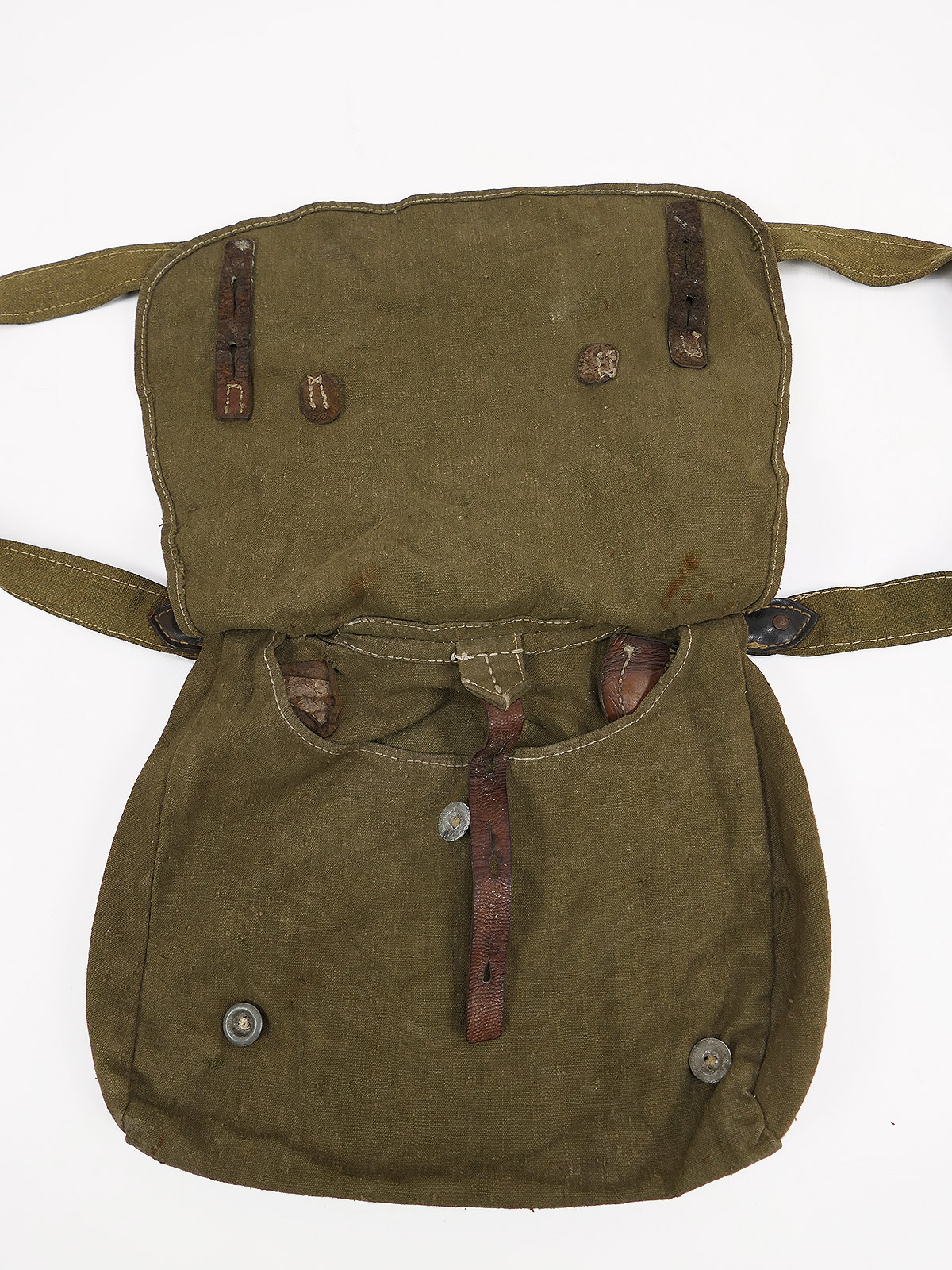 WW2 Wehrmacht Original M31 Brotbeutel mit Riemen COLLECTION BATTLE WORN