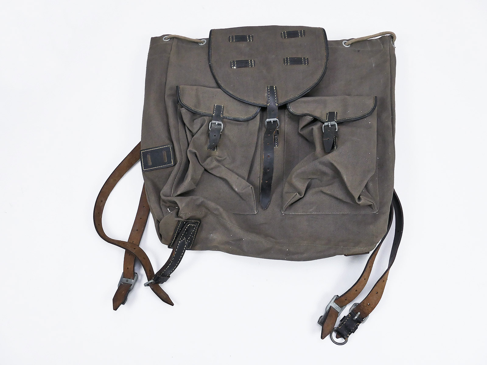 P1413147 #F Vintage Rucksack Blaugrau Typ wie Luftwaffe WW2