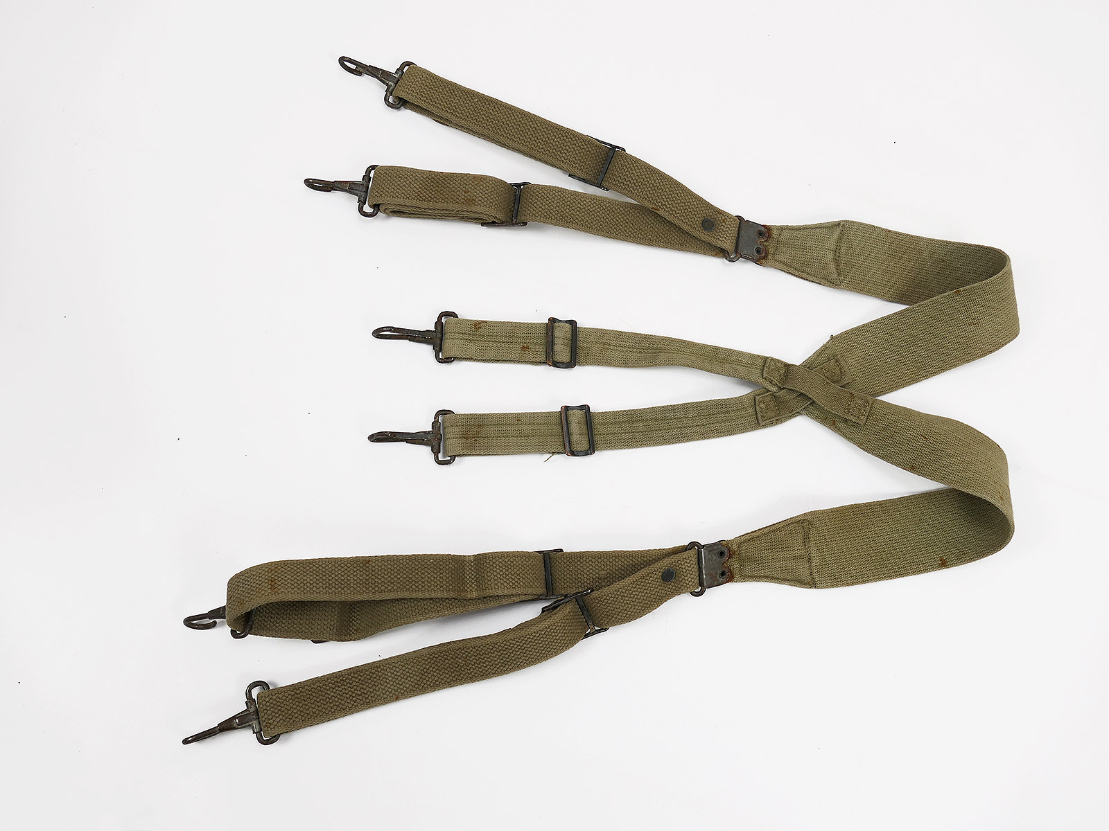 #12 ORIGINAL US ARMY WW2 Suspenders Koppeltragehilfe khaki 