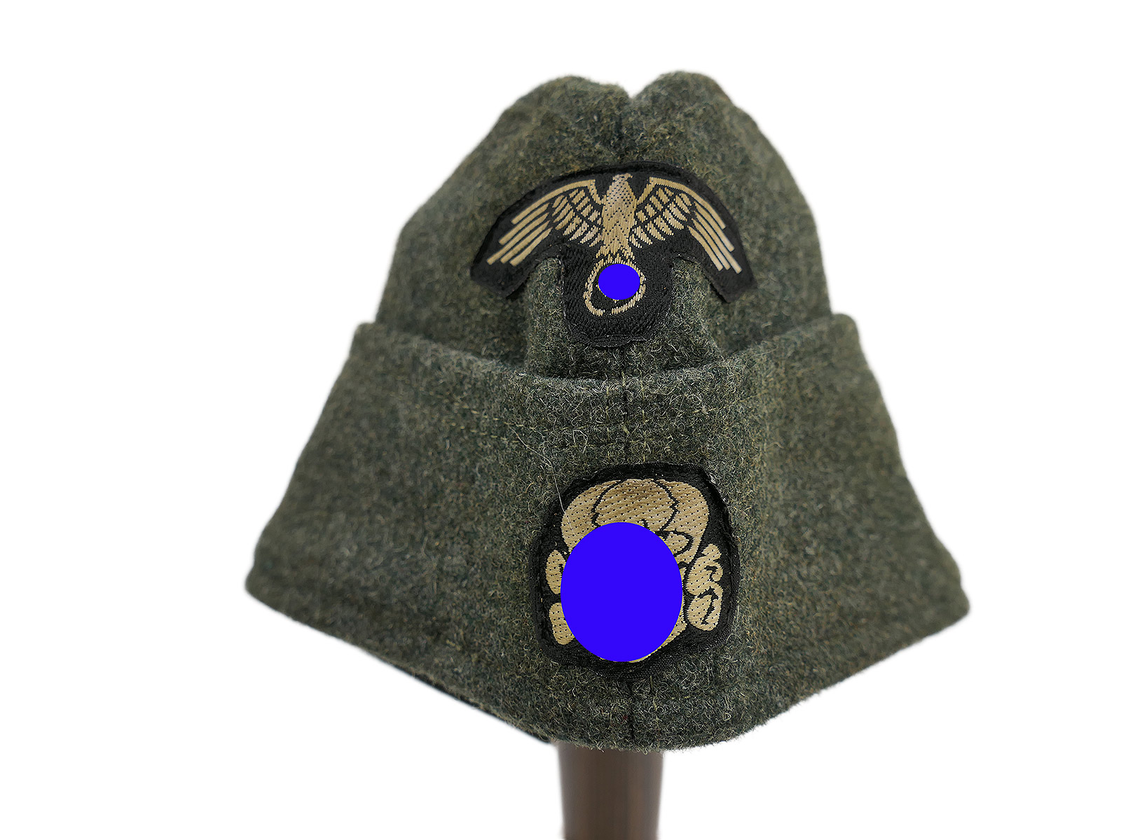 Waffen SS Schiffchen für Mannschaften mit Mützenadler und Totenkopf Gr.59/60