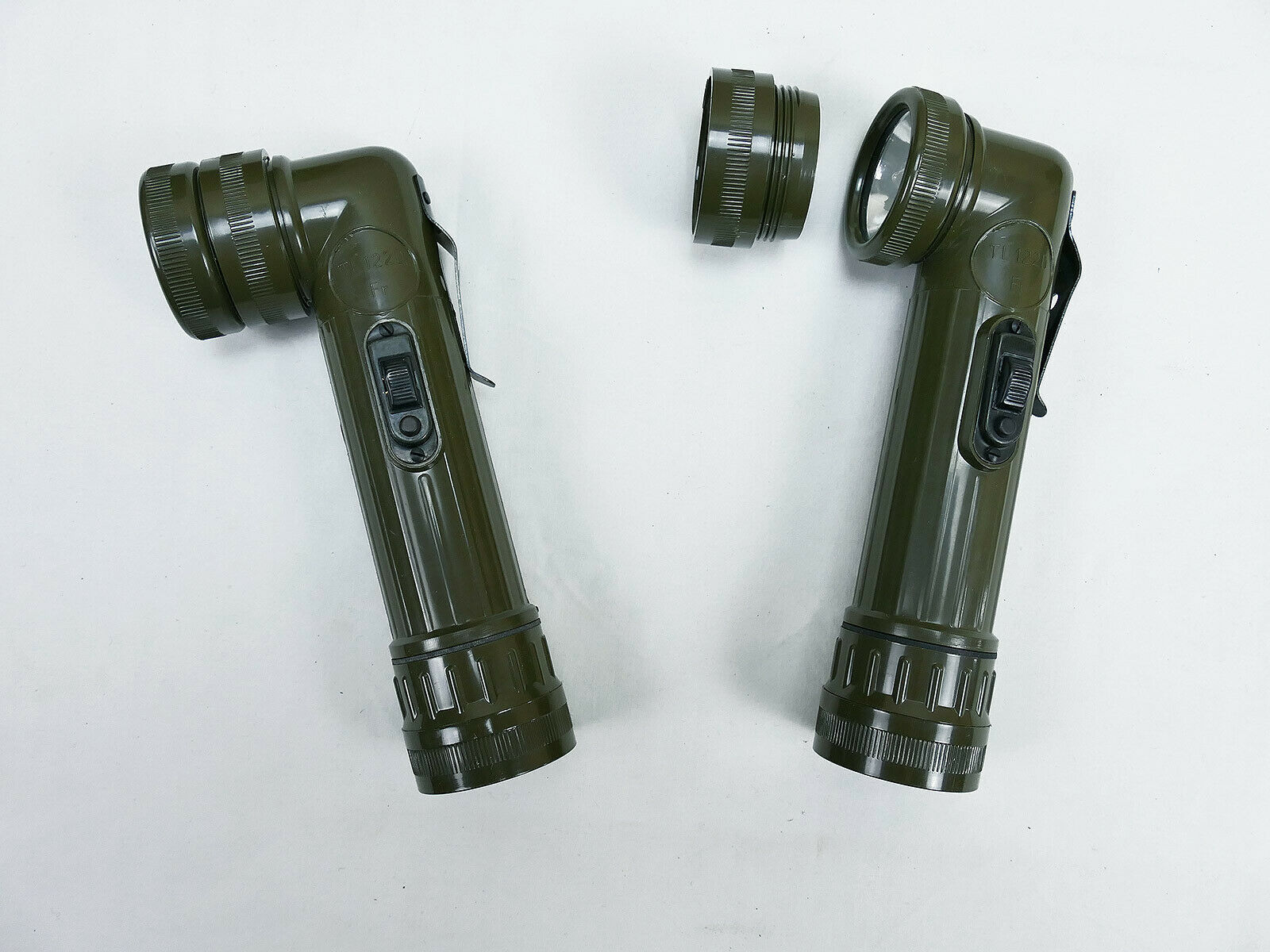 Taschenlampe Winkellampe Typ US ARMY WW2 mit Filtern + Typ Vietnam Korea Pacific