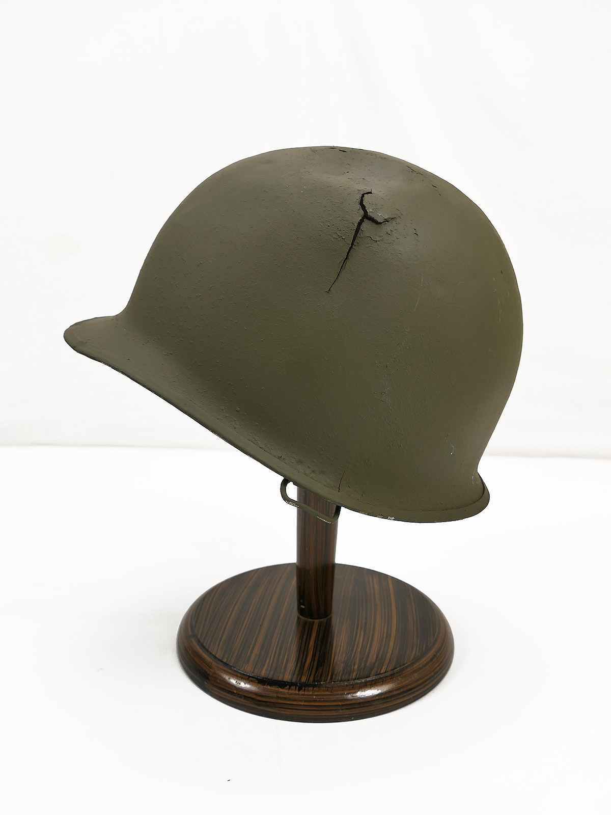 Original US M1 Stahlhelm Glocke WW2 Battle Damaged Schlachtfeldfund