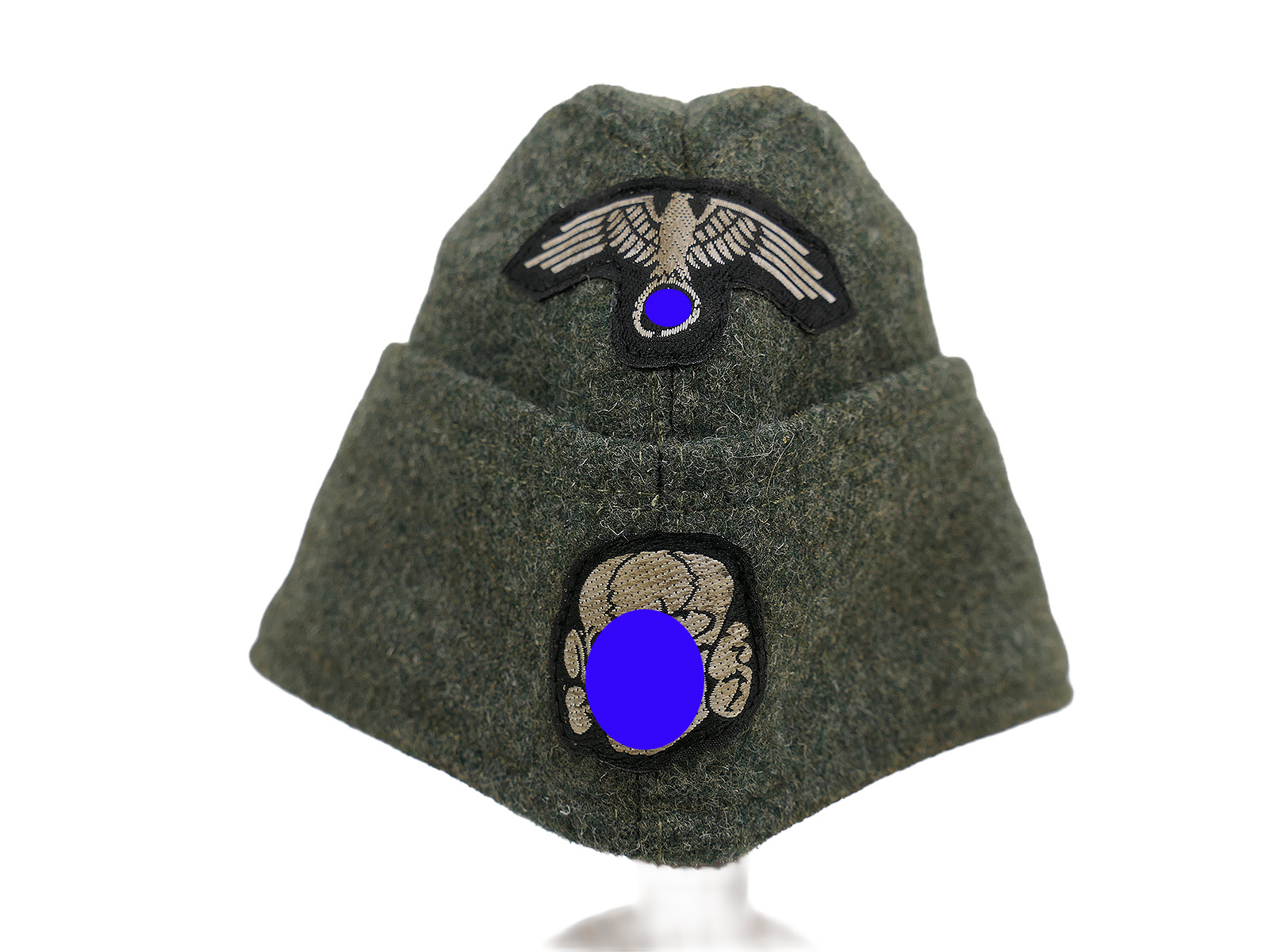 Waffen SS Schiffchen für Mannschaften mit Mützenadler und Totenkopf Gr.57