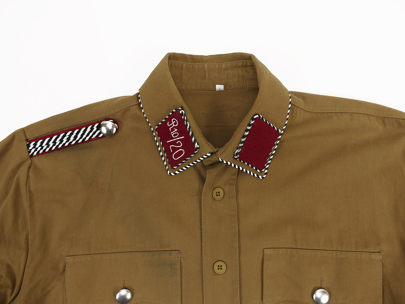 Einzelstück - Filmrequisite SA Hemd / Bluse R10/20 Uniformhemd Braunhemd Gr.L