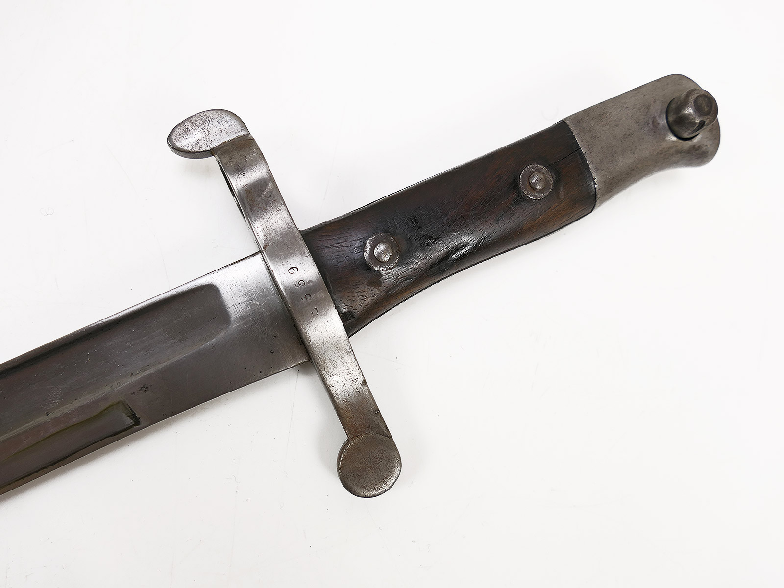 WK1 Österreich M1886 Seitengewehr Bajonett zum portugiesischen Kropatschek-Gewehr