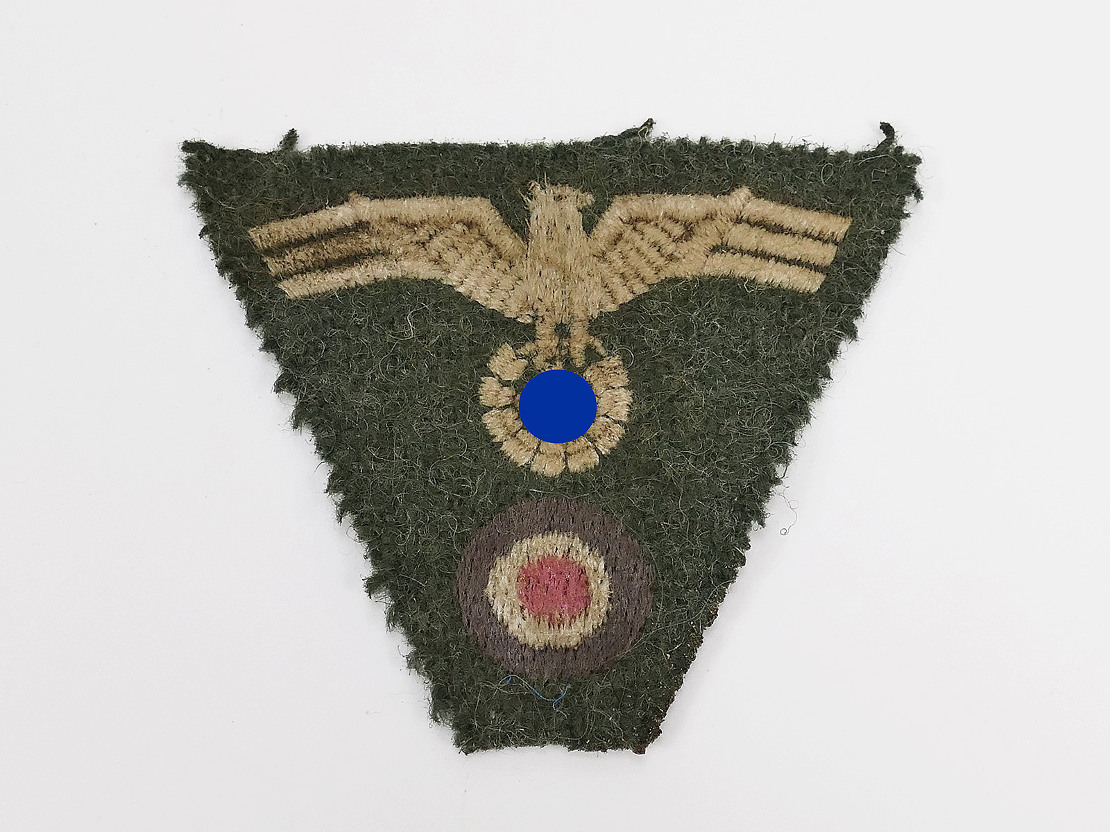 Wehrmacht Heer Trapez Mützenabzeichen M40 gestickt Mützenadler Feldmütze ALT