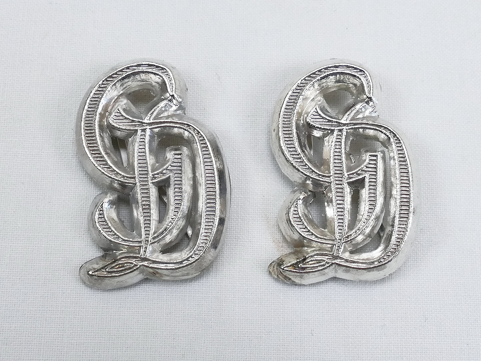 1x Paar Wehrmacht Schulterklappen Auflagen Silber Großdeutschland / Groß Deutschland GD
