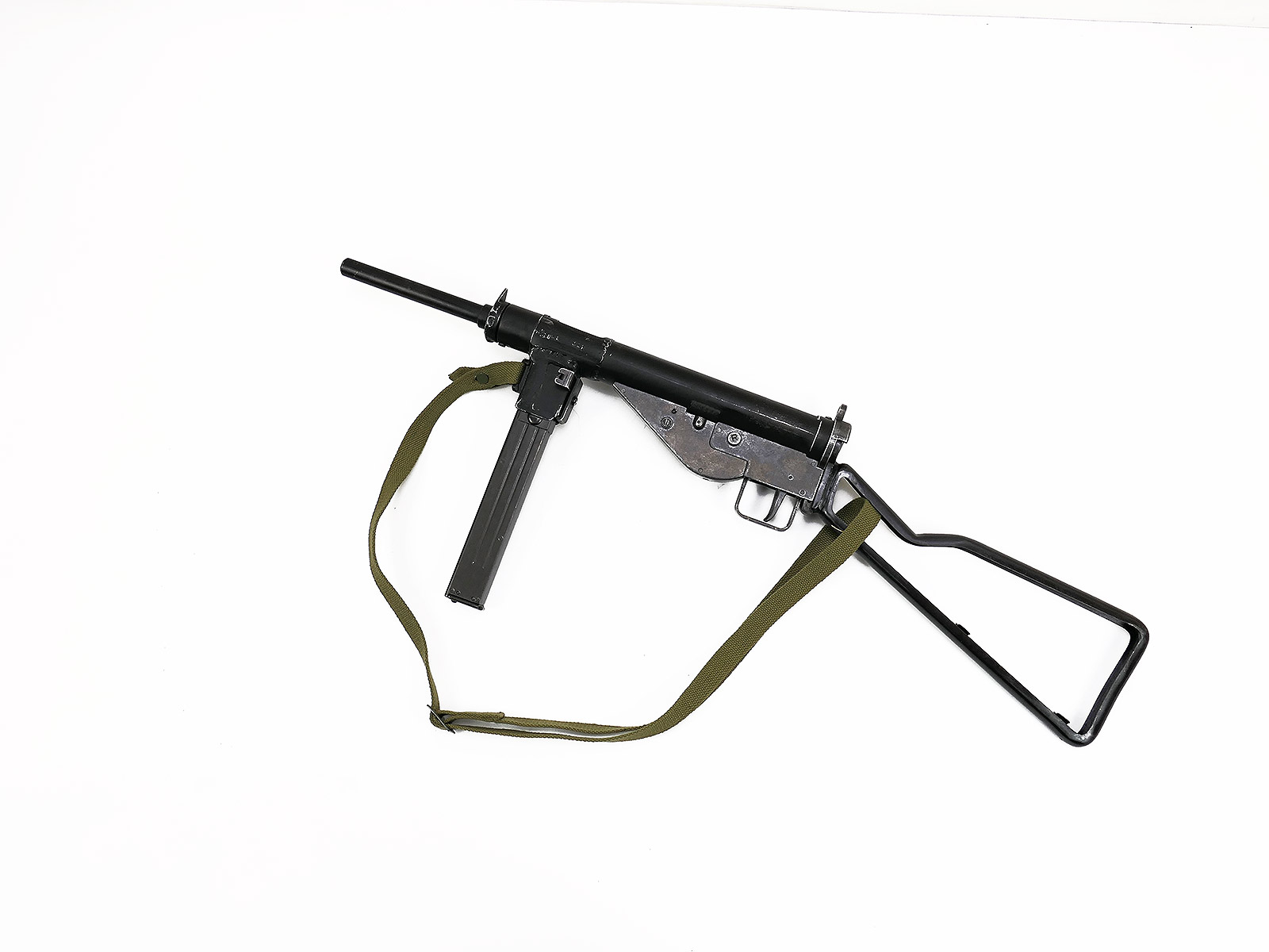 Wehrmacht Deko Maschinenpistole Modell Gerät Neumünster MP 3008 Volkssturm Denix " Sten "