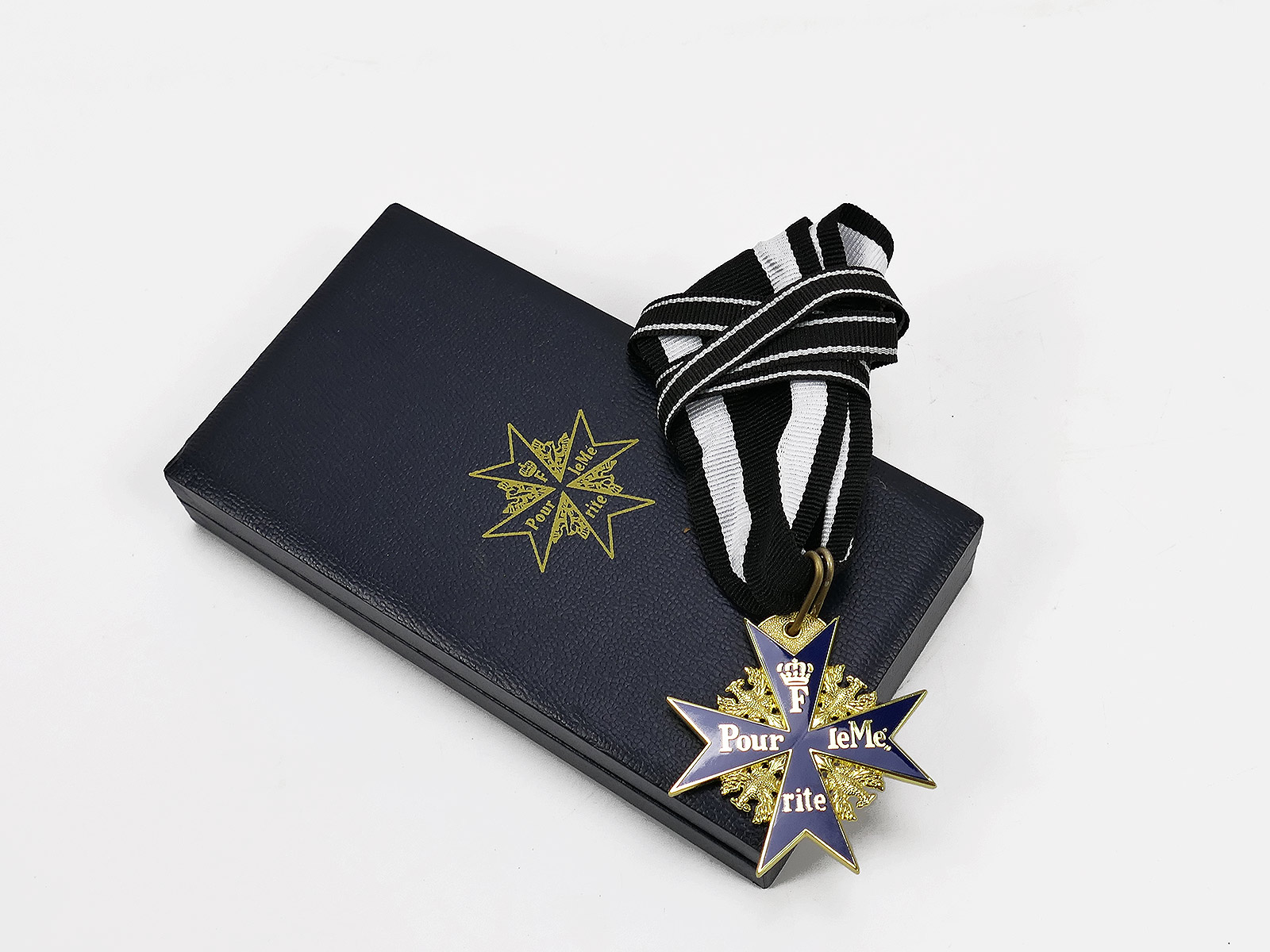 Orden Pour le Mérite am Kragenband im Etui / Blauer Max GFm Erwin Rommel