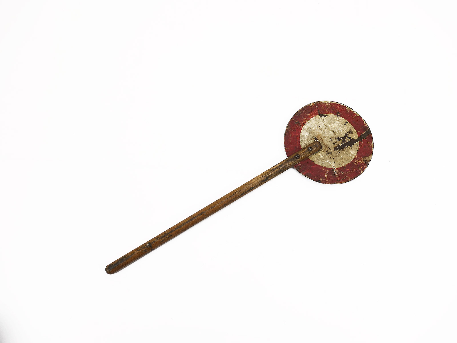 Vintage Winkerkelle Kradmelder Haltekelle Signalkelle Holz / Metall auch Feldgendarmerie Polizei Wachposten Streife