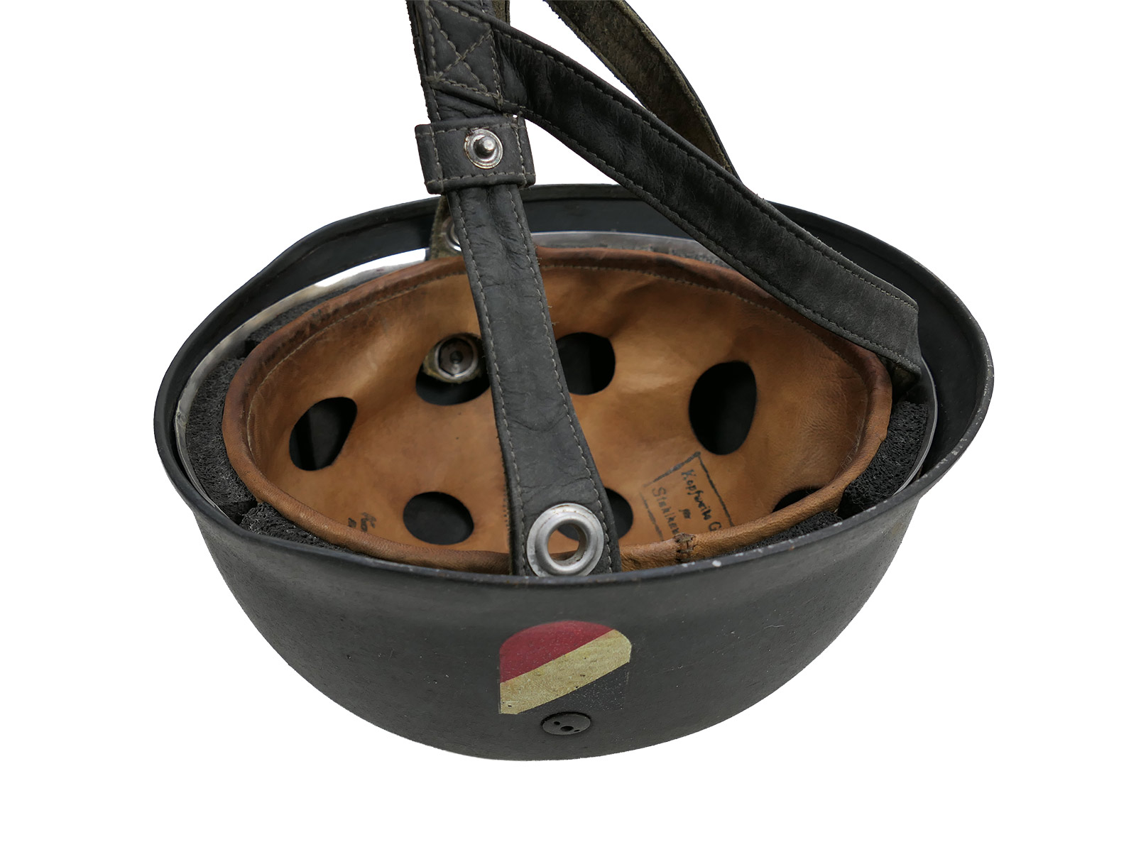 Einzelstück - Vintage Camouflage Fallschirmjägerhelm DD Stahlhelm M38 Luftwaffe Fallschirmjäger COLLECTION