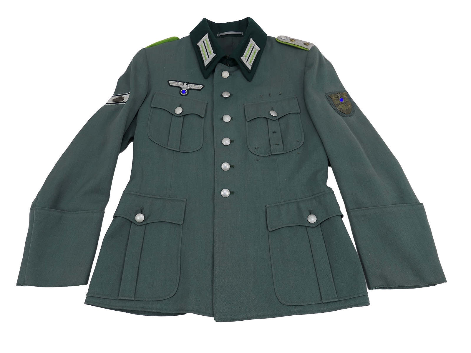 Offiziers Feldbluse Waffenrock PANZERGRENADIER Uniformrock COLLECTION BATTLE WORN