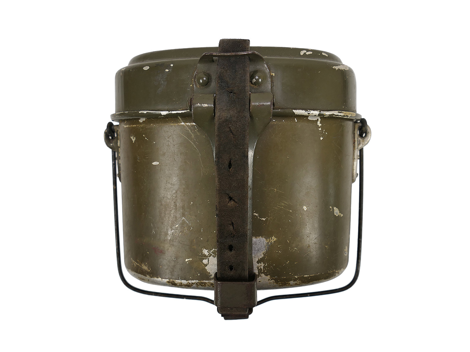 Kochgeschirr Wehrmacht Hersteller OHW 44 mit Lederriemen COLLECTION BATTLE WORN