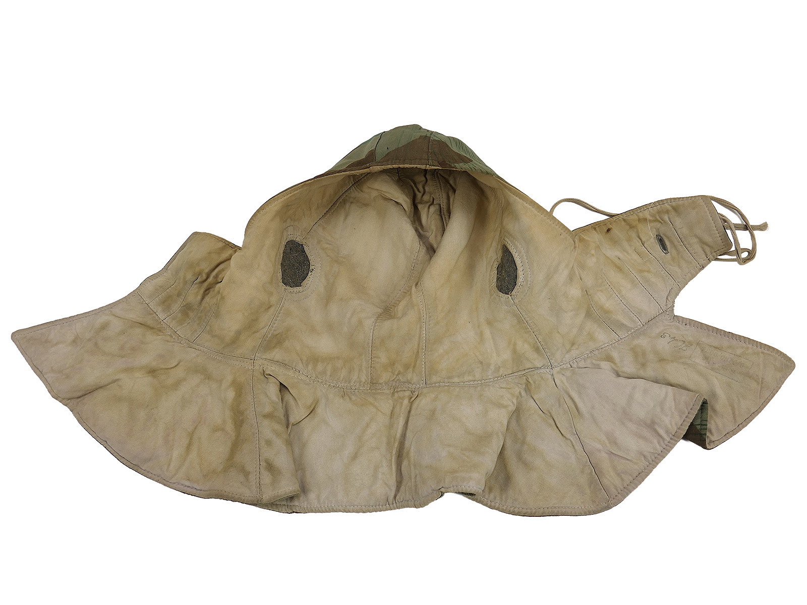 Original WK2 Wehrmacht Winterkopfhaube Splittertarn / weiß wendbar Kopfhaube Winterwendejacke COLLECTION