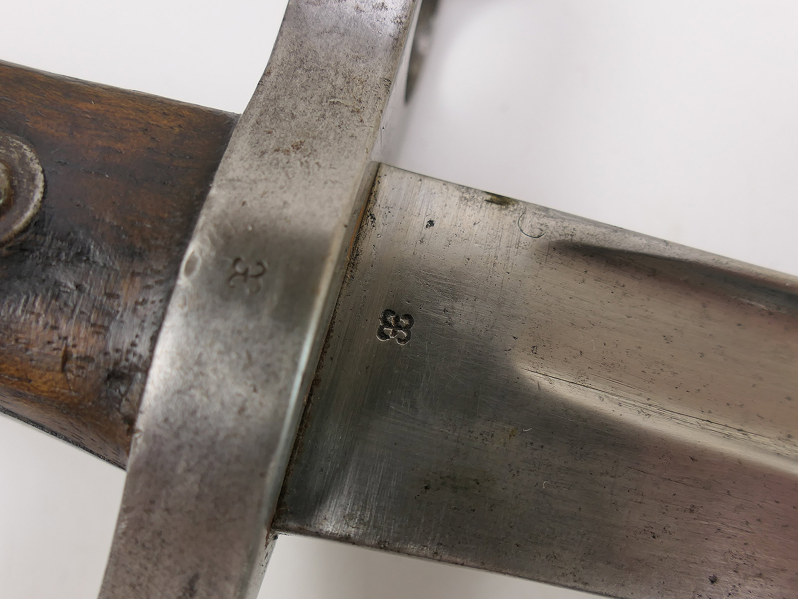 WK1 Österreich M1886 Seitengewehr Bajonett zum portugiesischen Kropatschek-Gewehr