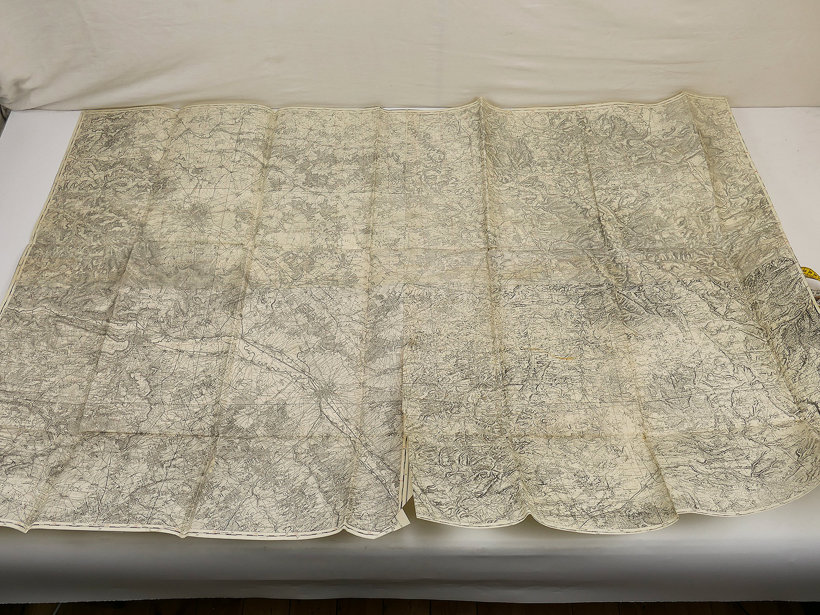  Große Karte Falt Karte aus mehreren Blättern REIMS VERDUN FRANKREICH 1:80000