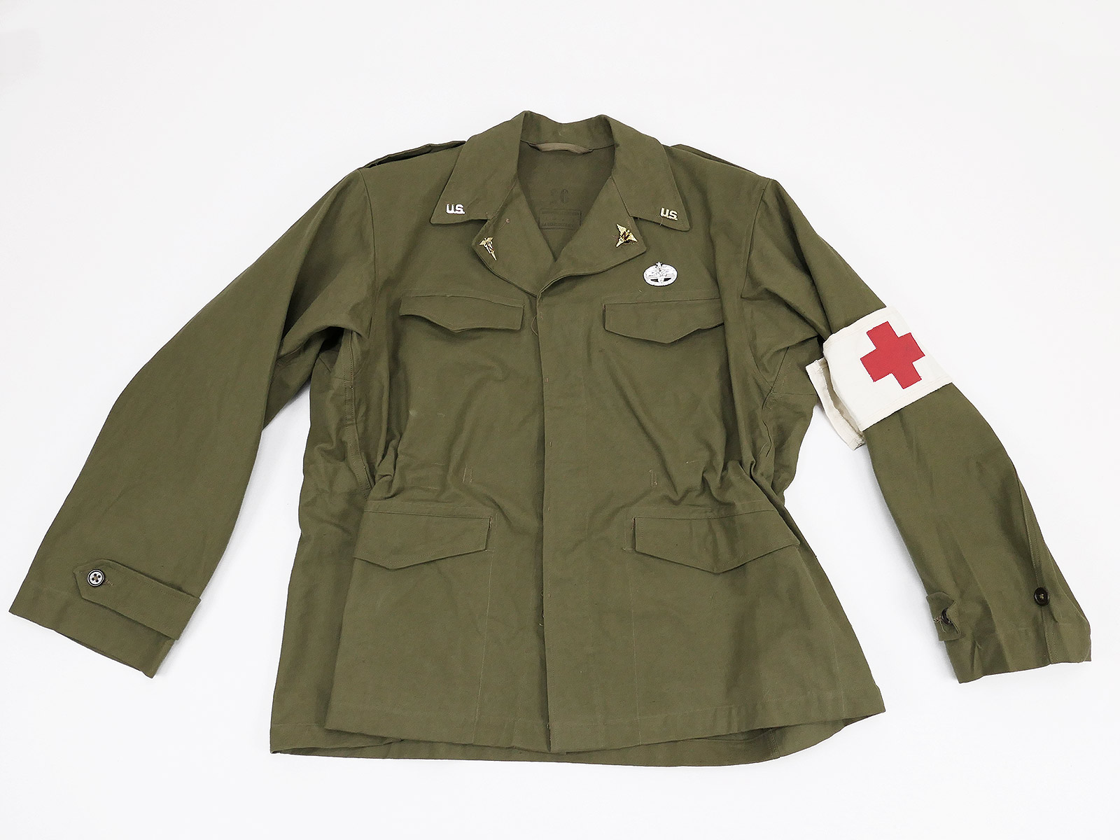 TYPE US WAC Women Army Corps M-1943 Red Cross Field Jacket Lt. Nurse Feldjacke Sanitäterin