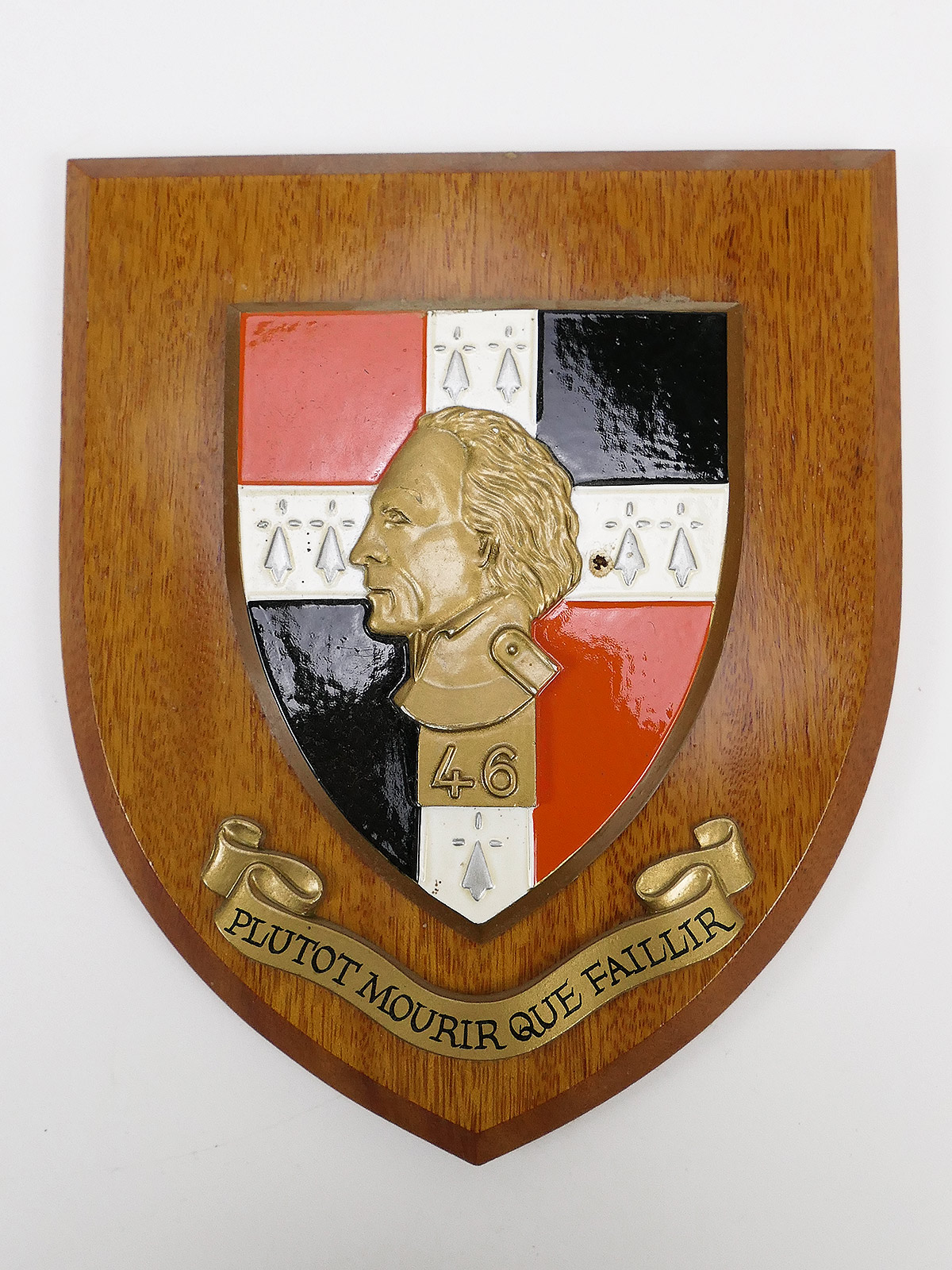 P1749342 Erinnerungs Wand Tafel Plakette Kontingent Frankreich 46. Infanterie Regiment Alliierte in Berlin