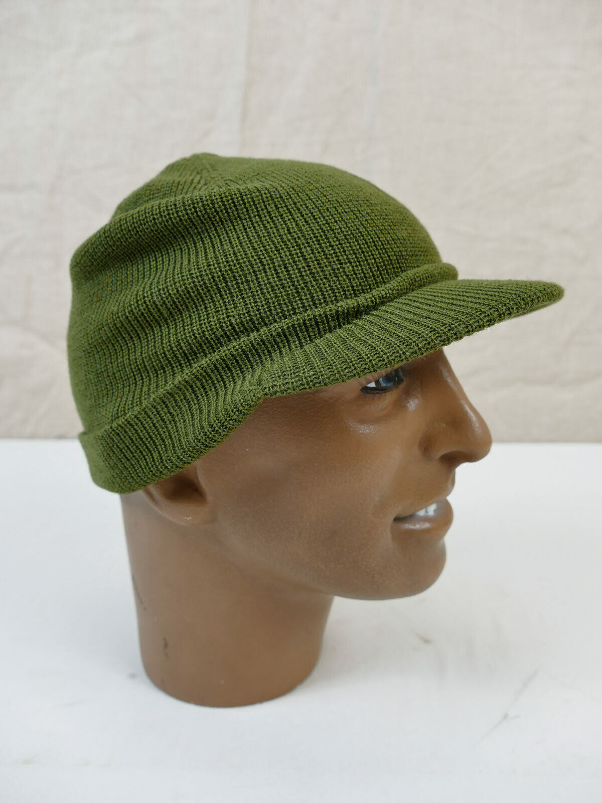 s-l1600-100gLSuAzOttF8W Gr.L / M-1941 Jeep Cap Wool Knit BEANIE CAP US ARMY WW2 Strickmütze oliv Mütze Jeep