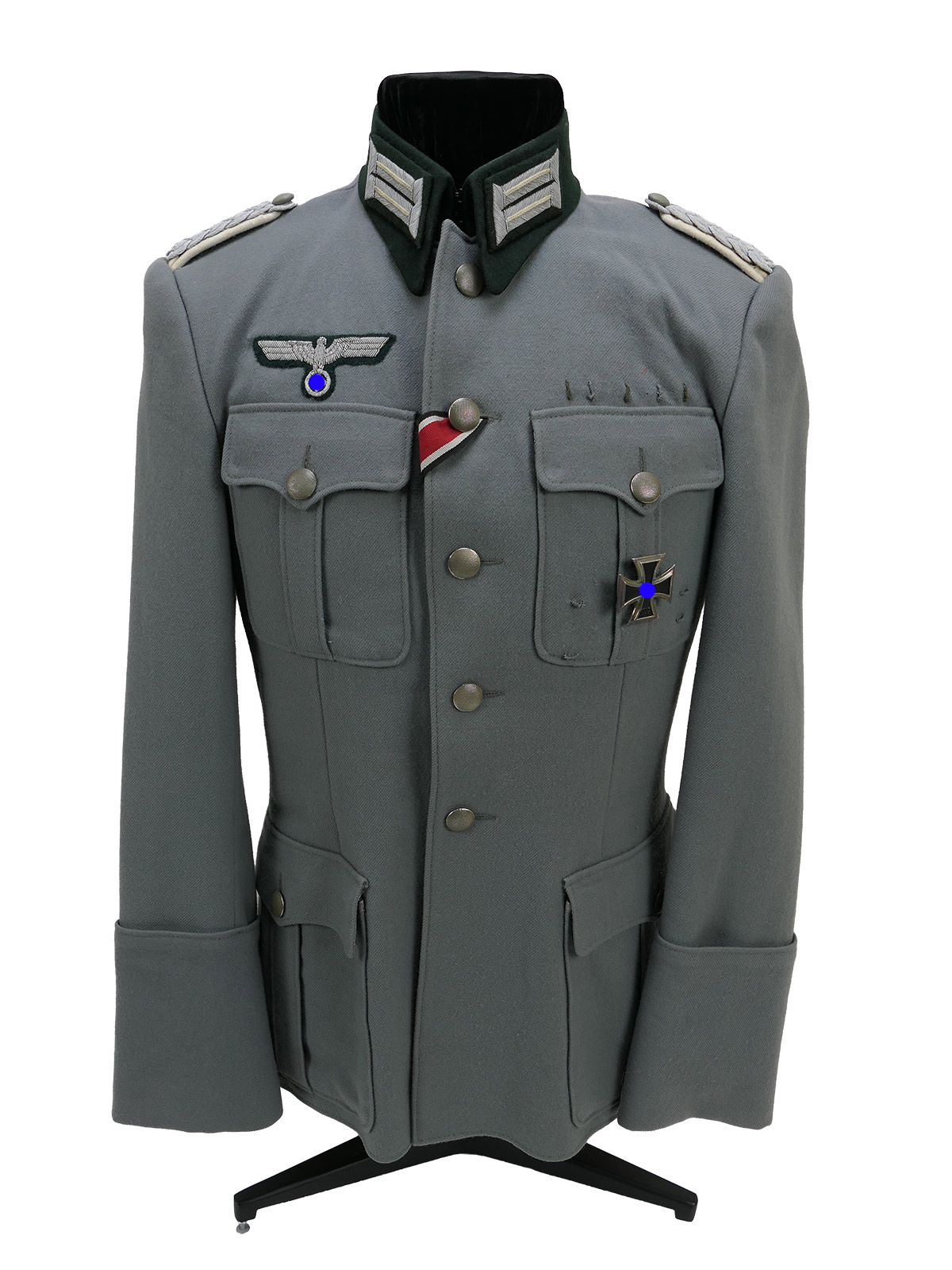 Offiziers Feldbluse Waffenrock INFANTERIE Uniformrock Janke COLLECTION BATTLE WORN