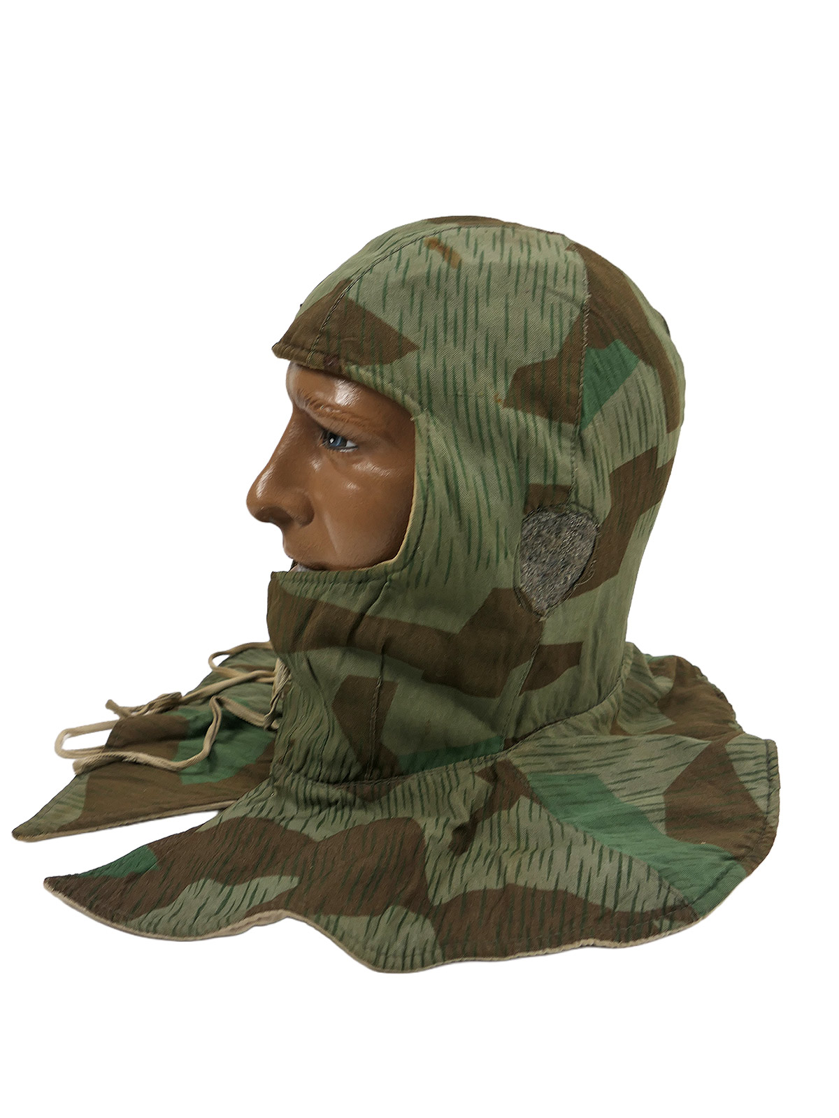 Original WK2 Wehrmacht Winterkopfhaube Splittertarn / weiß wendbar Kopfhaube Winterwendejacke COLLECTION