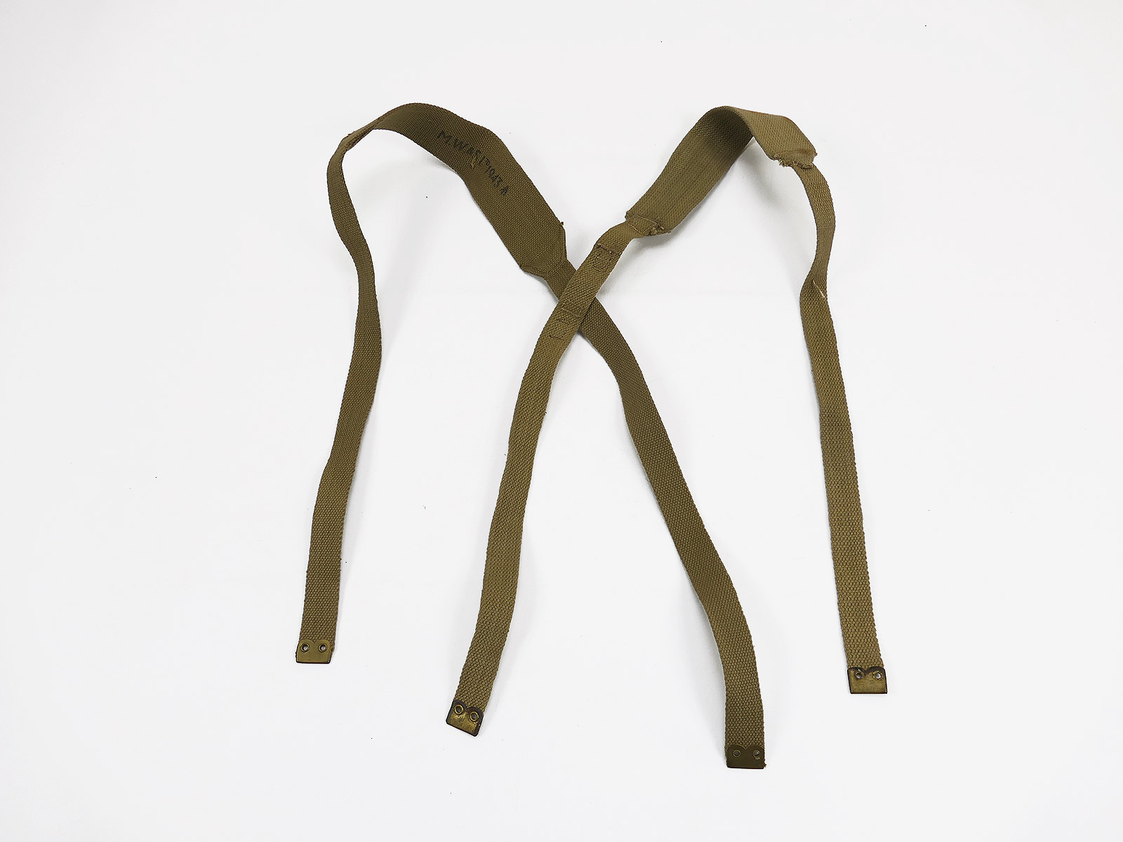 #B British Army WW2 Original 1937 Webbing Shoulder Cross Straps / Suspenders