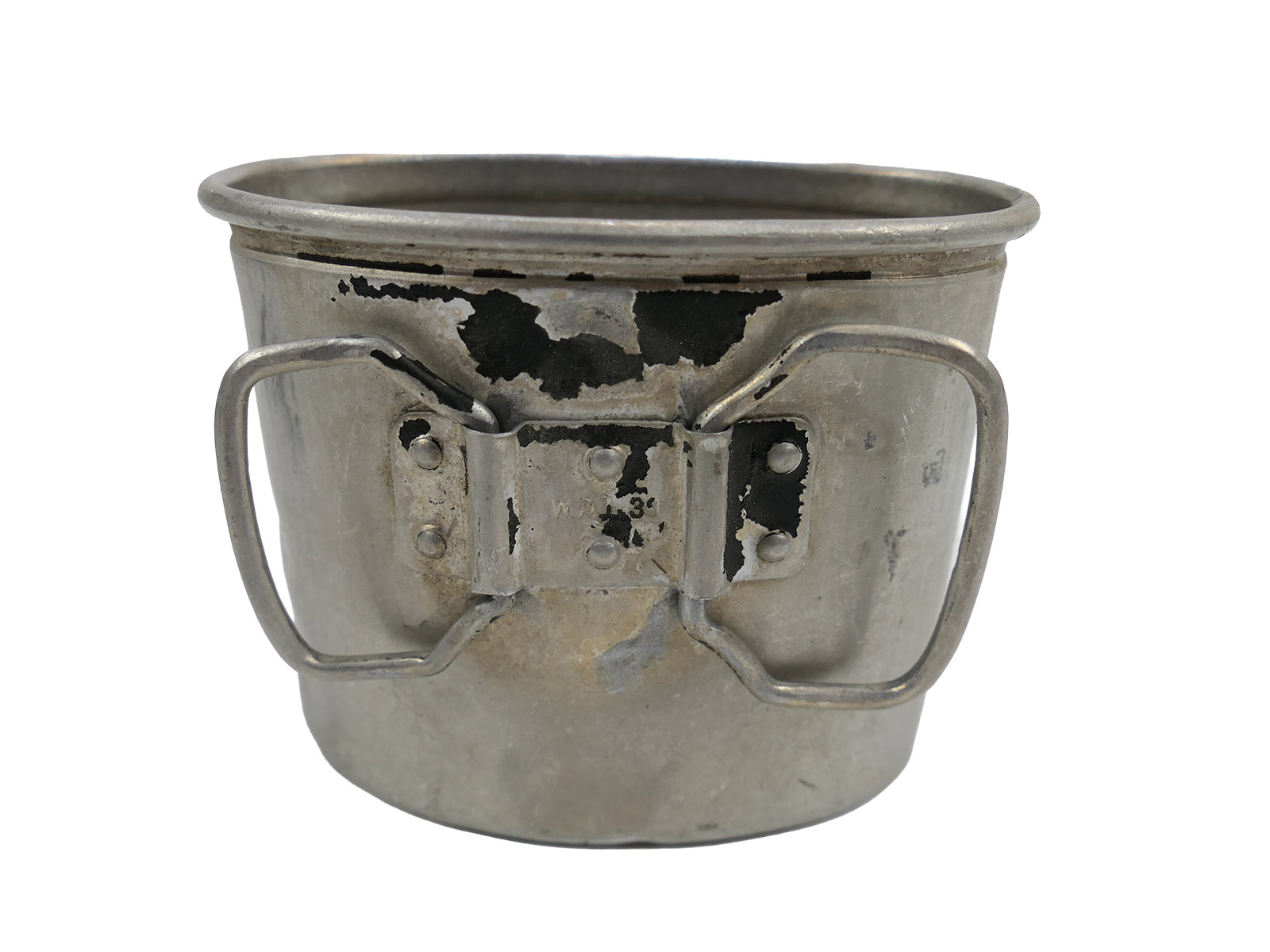 Wehrmacht Feldflasche ESB40 mit Original Alu Becher WAL39  COLLECTION BATTLE WORN
