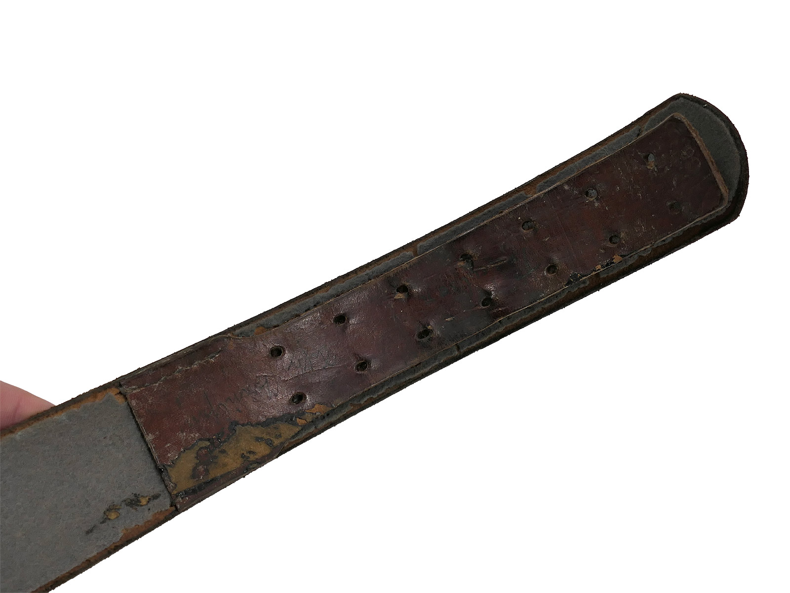 Original Lackleder Koppelriemen Wehrmacht Gesamtlänge 98cm Koppel COLLECTION BATTLE WORN