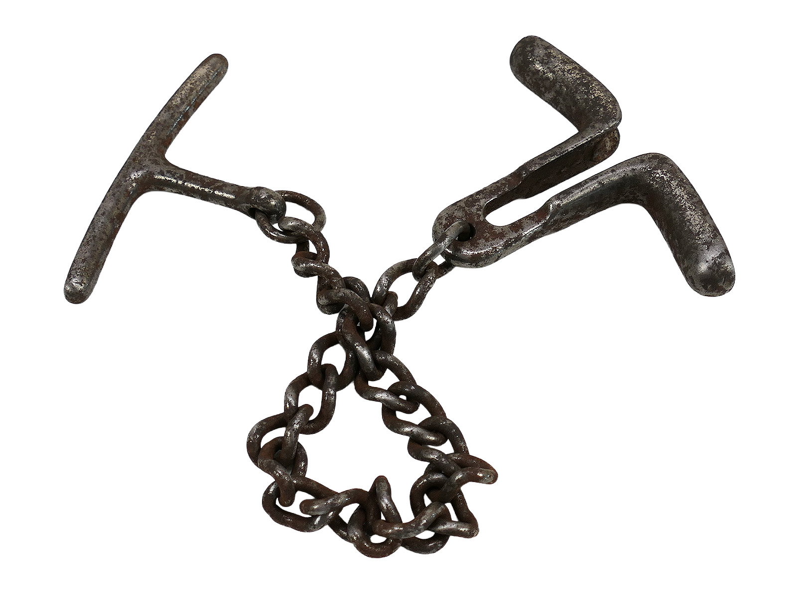 #F SS Hand Knebel Knebelkette Abführ-, Vorführ- oder Knebelkette ANTIK