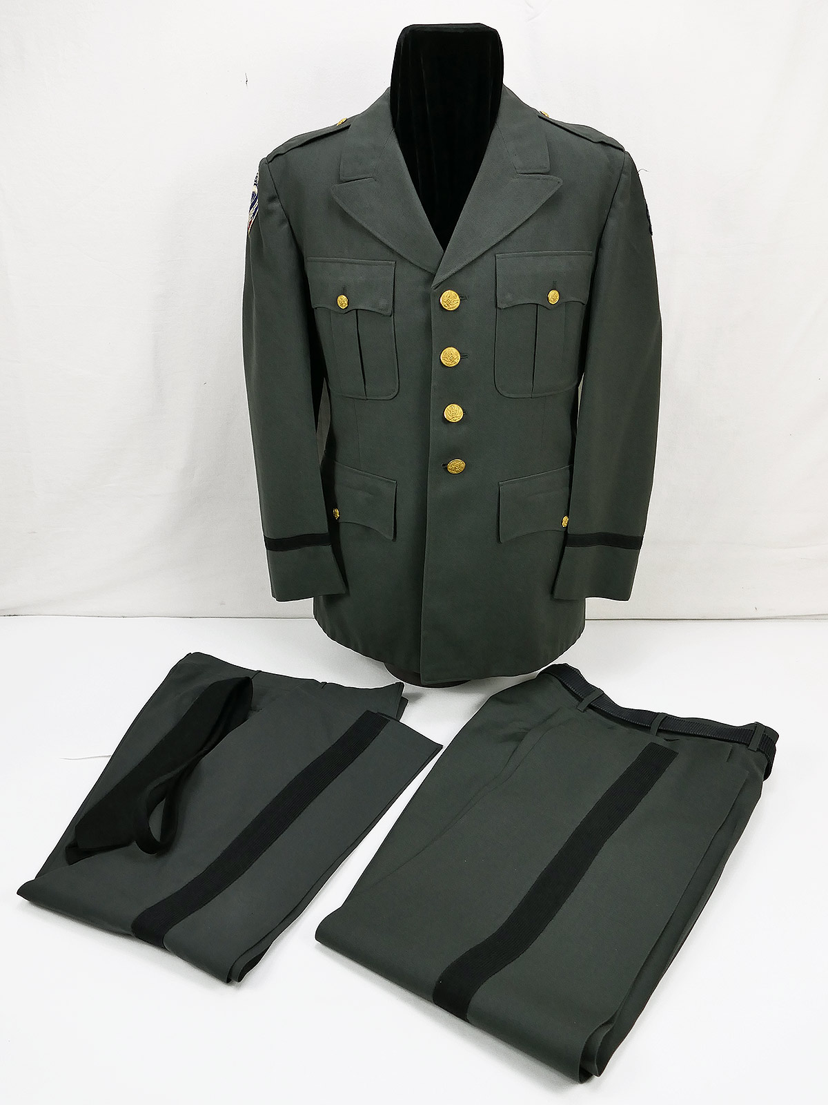 Vietnam US Airborne Special Forces Offiziers Uniform SET Anzug Wool Serge Jacket 1956 2x Trousers + Tie