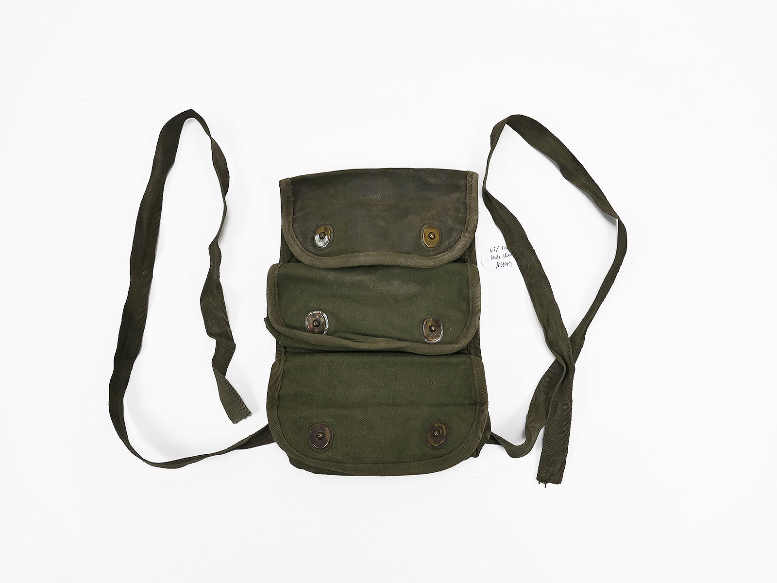 Original US Army WW2 Carrier Grenade 3-Pocket / Granatentasche für 3 Handgranaten COLLECTION Battle Worn