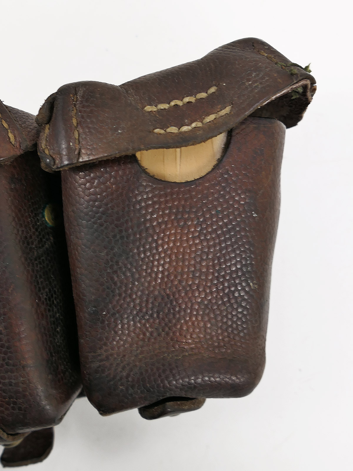 WW1 Original WK1 Patronentasche 1914 1 Verschlußriemen fehlt COLLECTION BATTLE WORN
